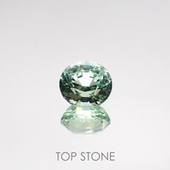 ミントトルマリン(宝石名ライトグリーン・トルマリン) ルワンダ産 2.082ct ソ付(彩珠)[210711597]7.9×7.1mm前後