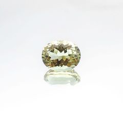 オレゴンサンストーン(宝石名グリーン・ラブラドライト)アメリカ・オレゴン州産 3.009ct ソ付(彩珠)[230722706]10x8mm前後