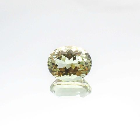 オレゴンサンストーン(宝石名グリーン・ラブラドライト)アメリカ・オレゴン州産 3.009ct ソ付(彩珠)[230722706]10x8mm前後