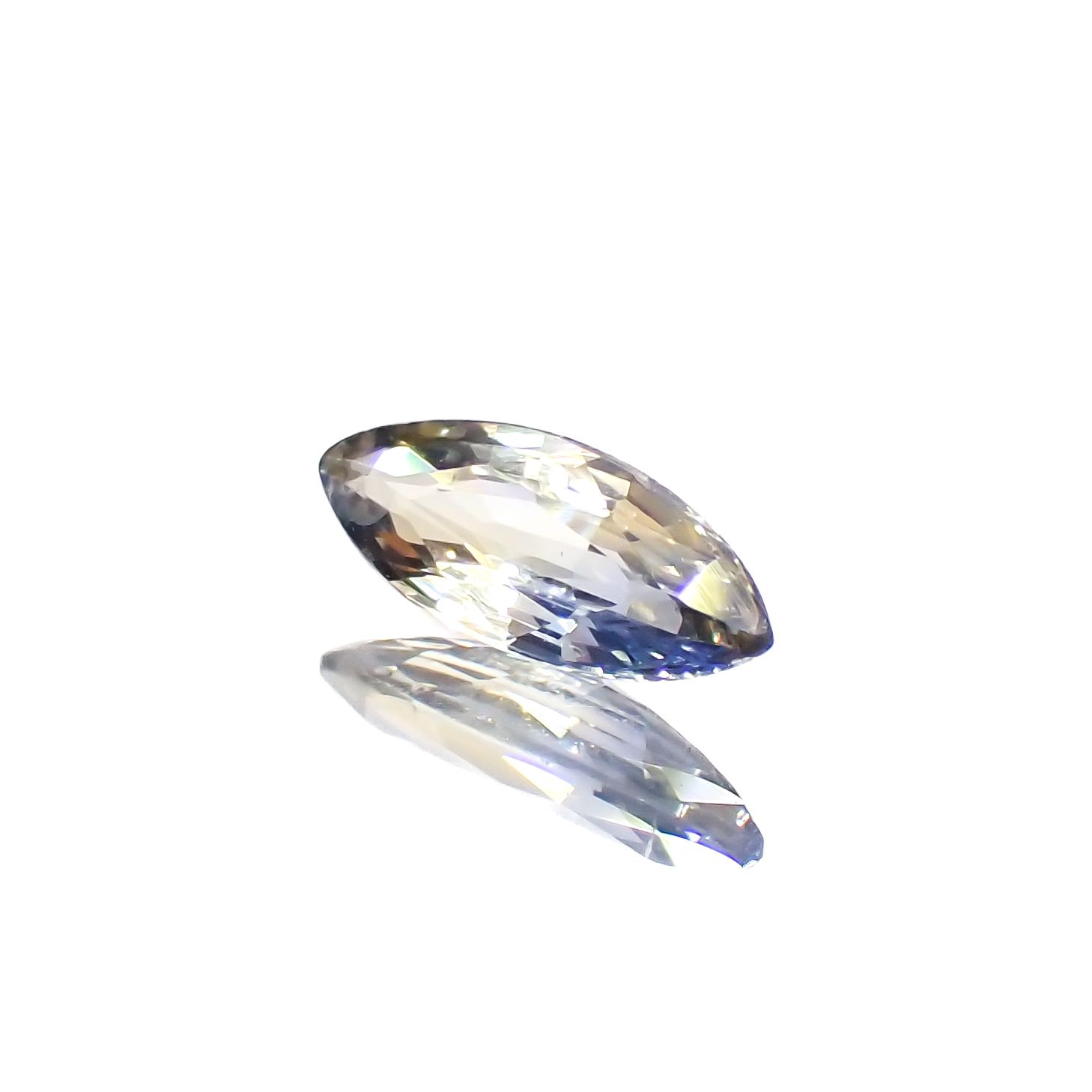 バイカラーサファイア(宝石名サファイア)スリランカ 0.29ct 識別済[230823023]6.8x2.7mm前後