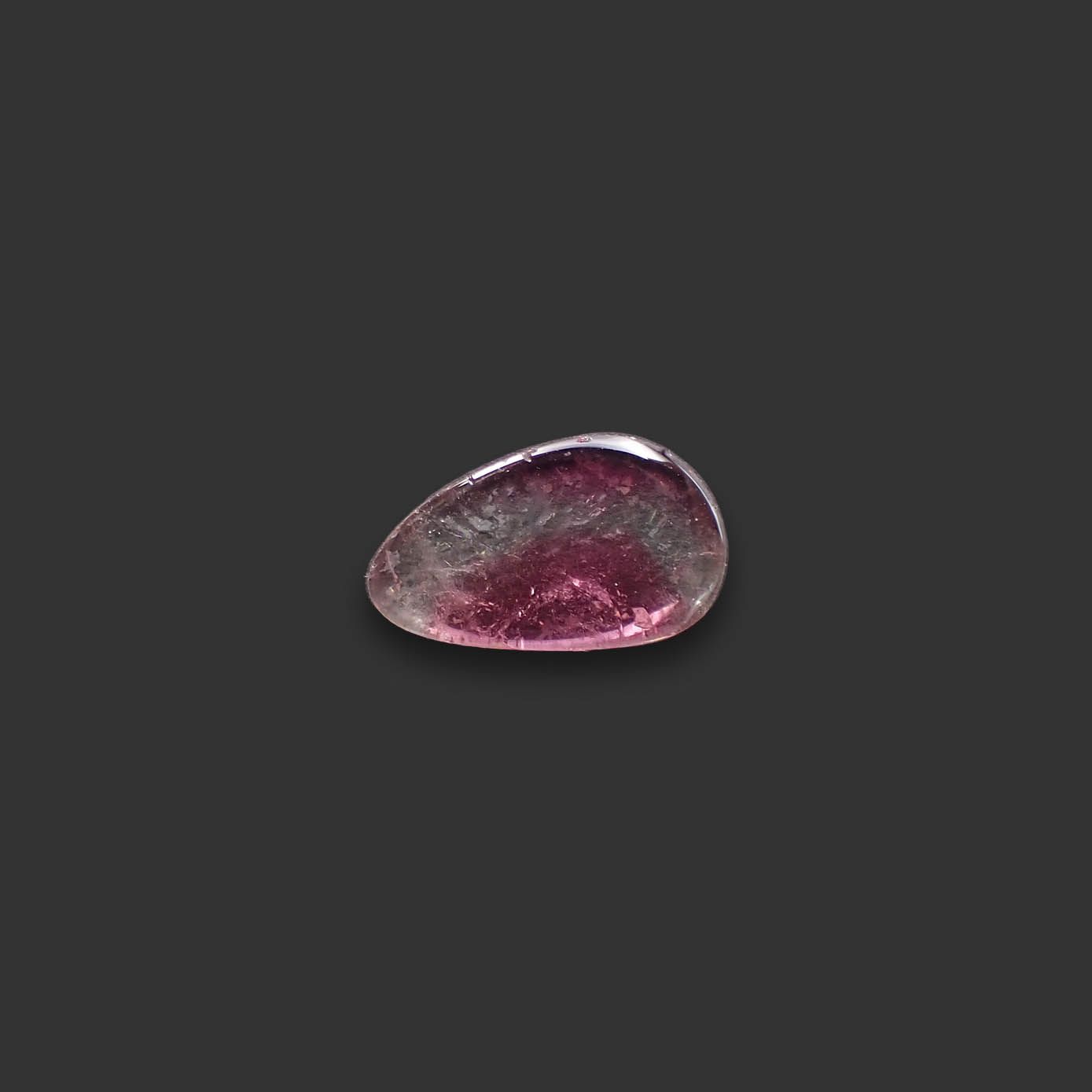 ピンクウォーターメロントルマリン 原石スライス コンゴ民主共和国産 4.11ct[230421486]14.9x8.8mm前後