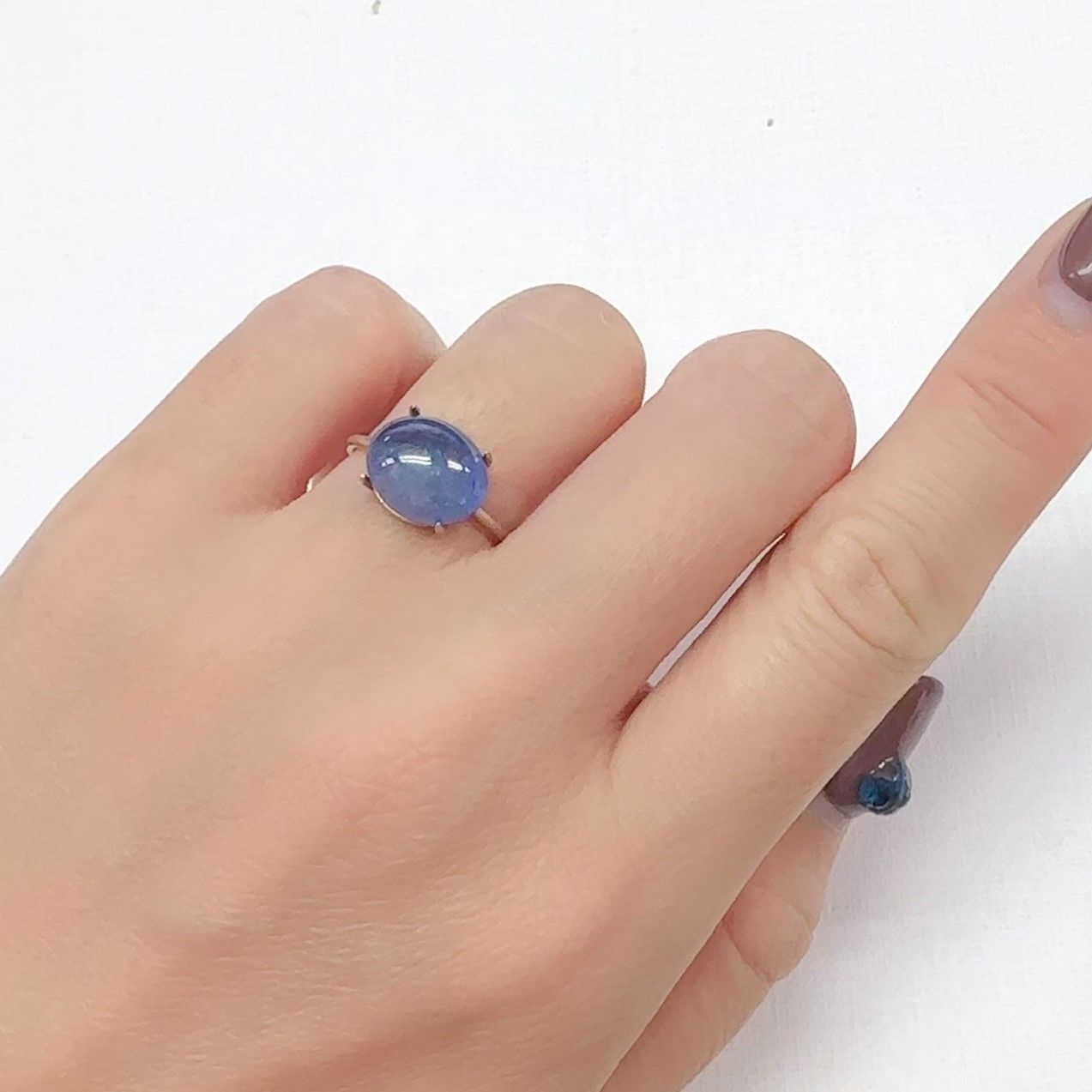 バイカラータンザナイト(宝石名バイカラー・ゾイサイト)タンザニア産 4.83ct 識別済[240627897]11.1x8.9mm前後