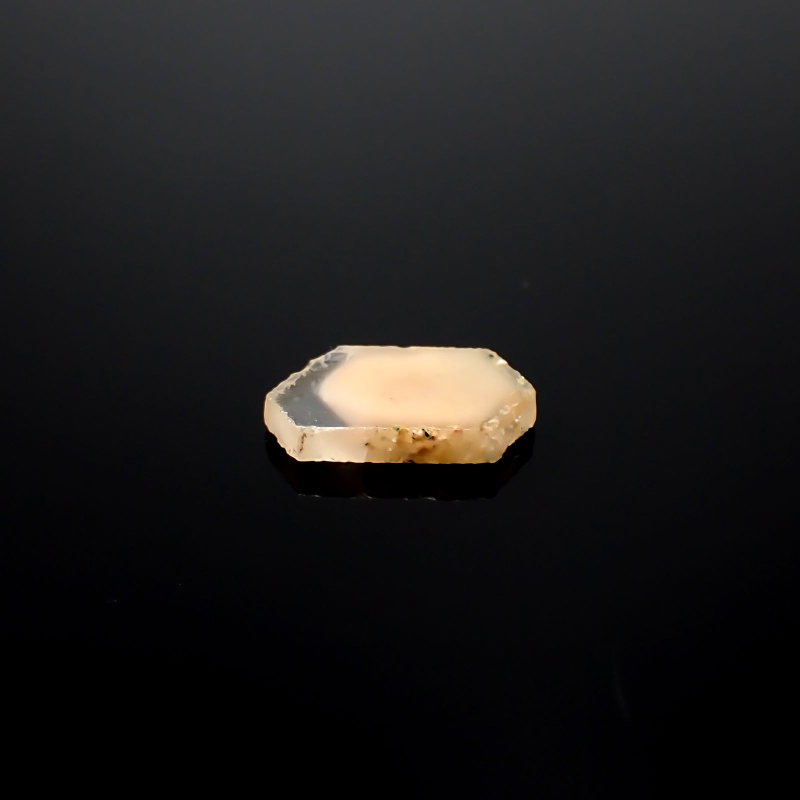 ファントムクォーツ 原石スライス ブラジル産 5.96ct [250330078]10.6x18.3mm前後