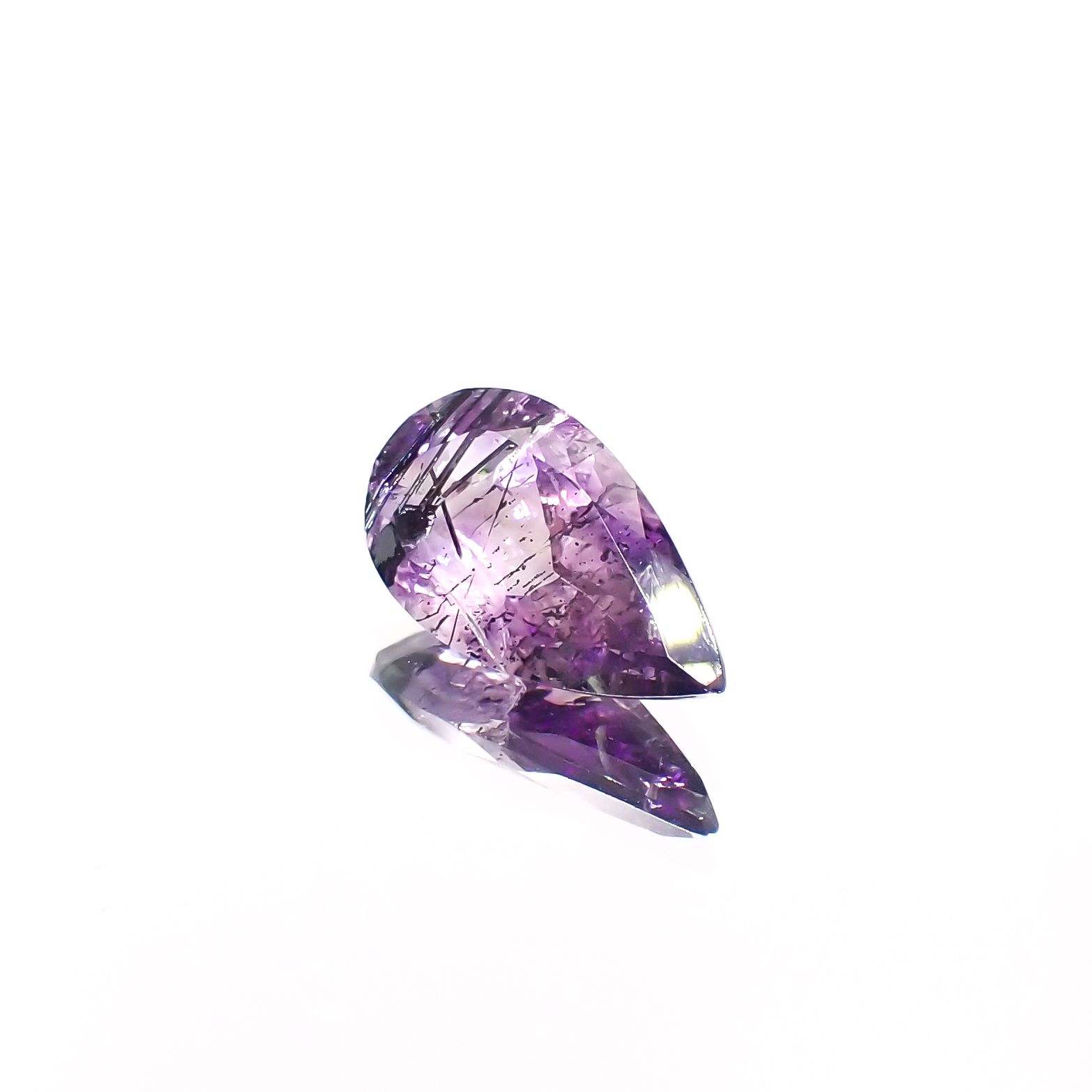 アメジストエレスチャル ナイジェリア産 3.22ct[230622437]15x8.3mm前後
