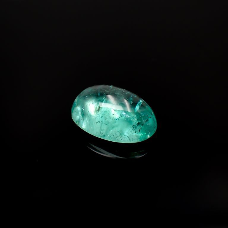 パライバトルマリン(宝石名トルマリン/別名パライバ・トルマリン)ブラジル・キントス鉱山産 2.470ct ソ付(宝貴協)[221018761]10.1x6.9mm前後