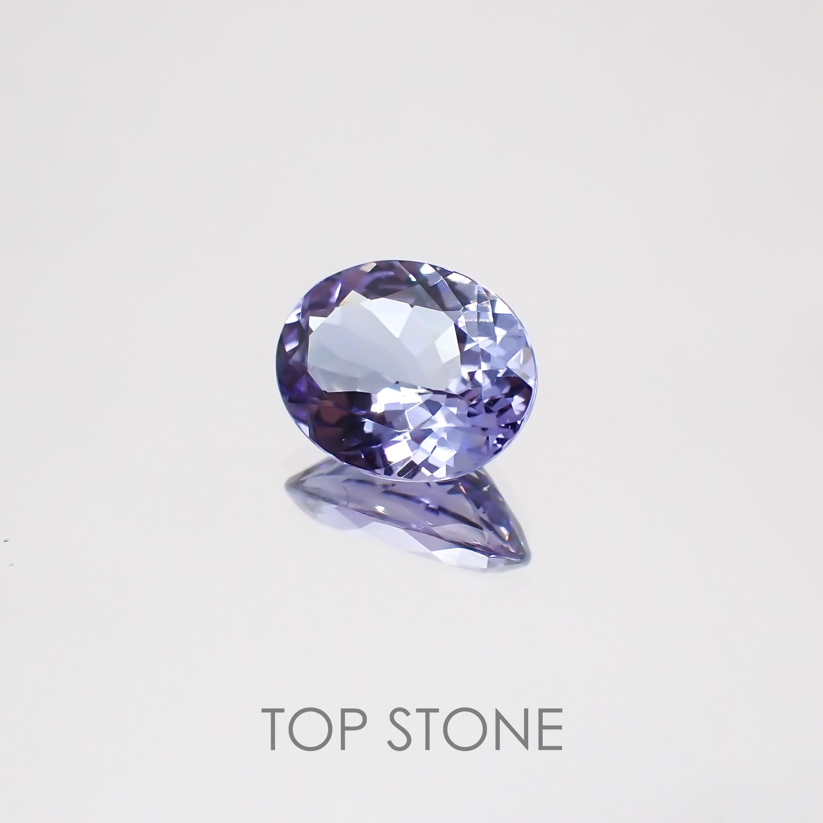 パーティカラータンザナイト(宝石名パーティカラード・ゾイサイト) タンザニア産 2.138ct ソ付(彩珠)[20074308]9.5×7.5mm前後