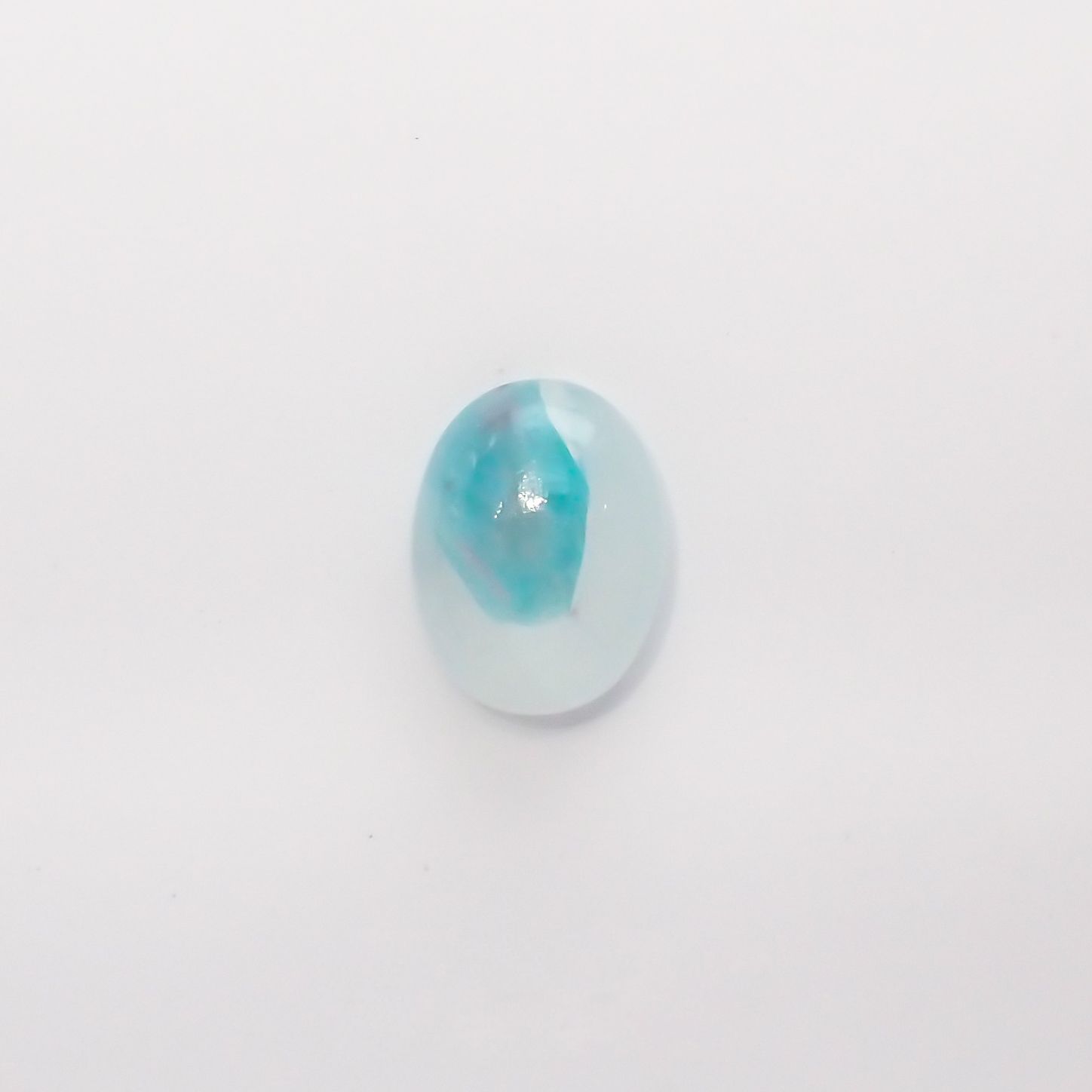 パライバトルマリンインクォーツ(宝石名トルマリンインクォーツ/別名パライバ・トルマリンインクォーツ) ブラジル産 1.14ct 識別済[210711999]8.1×6.1mm前後