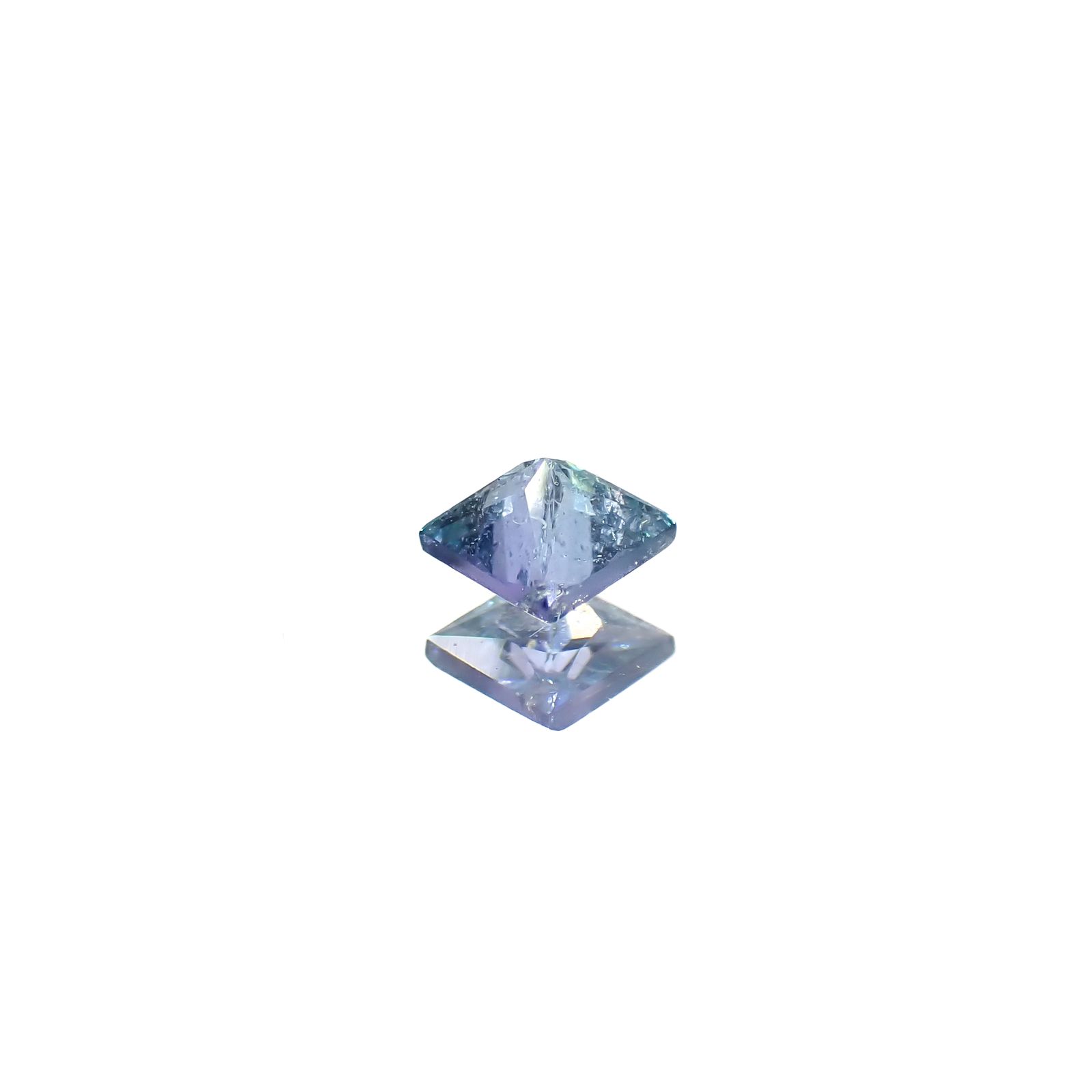 ◇プリンセスカット◇ブルーコーネルピン(宝石名ブルー・コーネルピン)タンザニア産 0.11ct 識別済[240527689]2.6x2.6mm前後