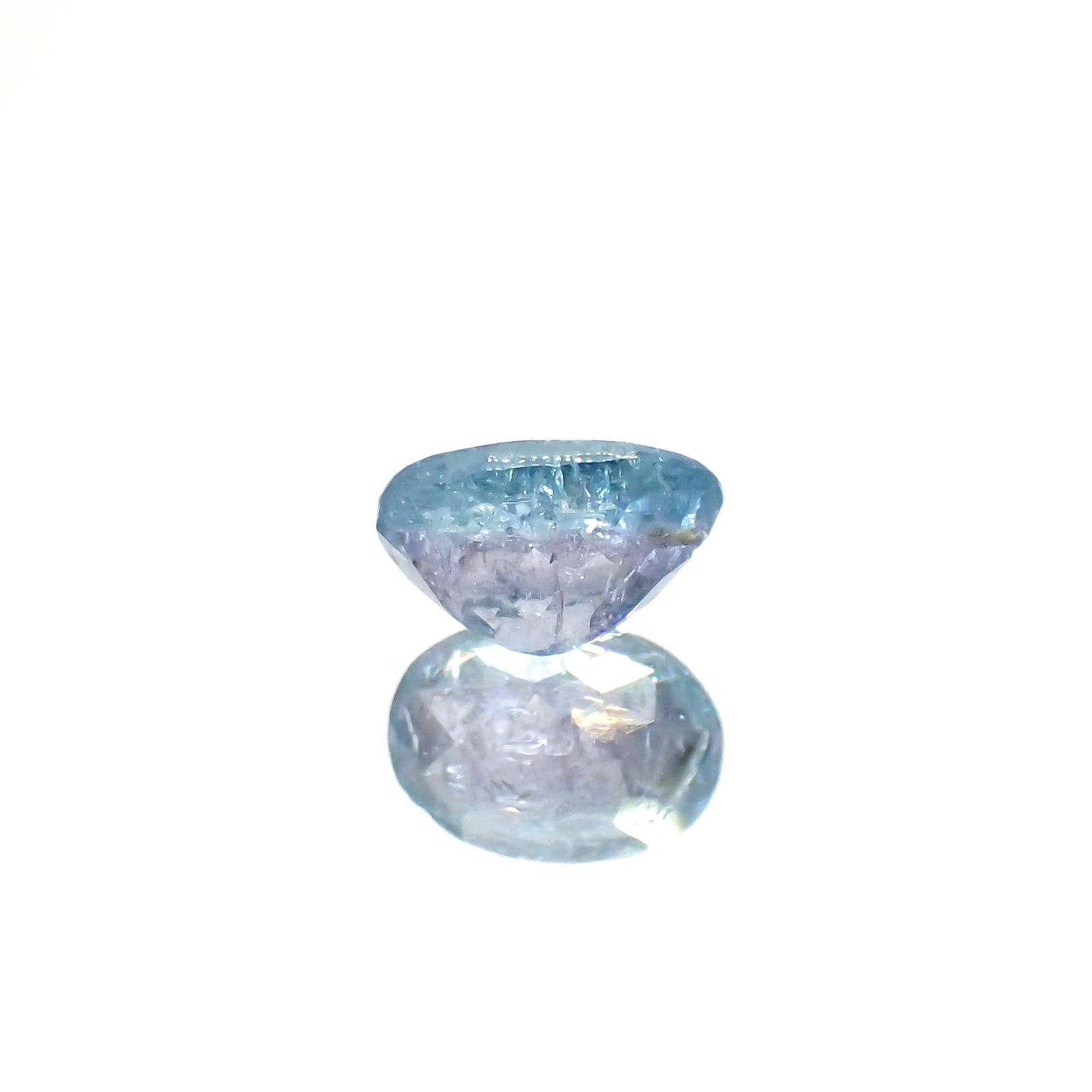 バイカラーパライバトリマルン 非加熱(宝石名トルマリン/別名パライバ・トルマリン)ブラジル産 0.48ct GIA鑑付[231224813]5.59x3.98mm前後