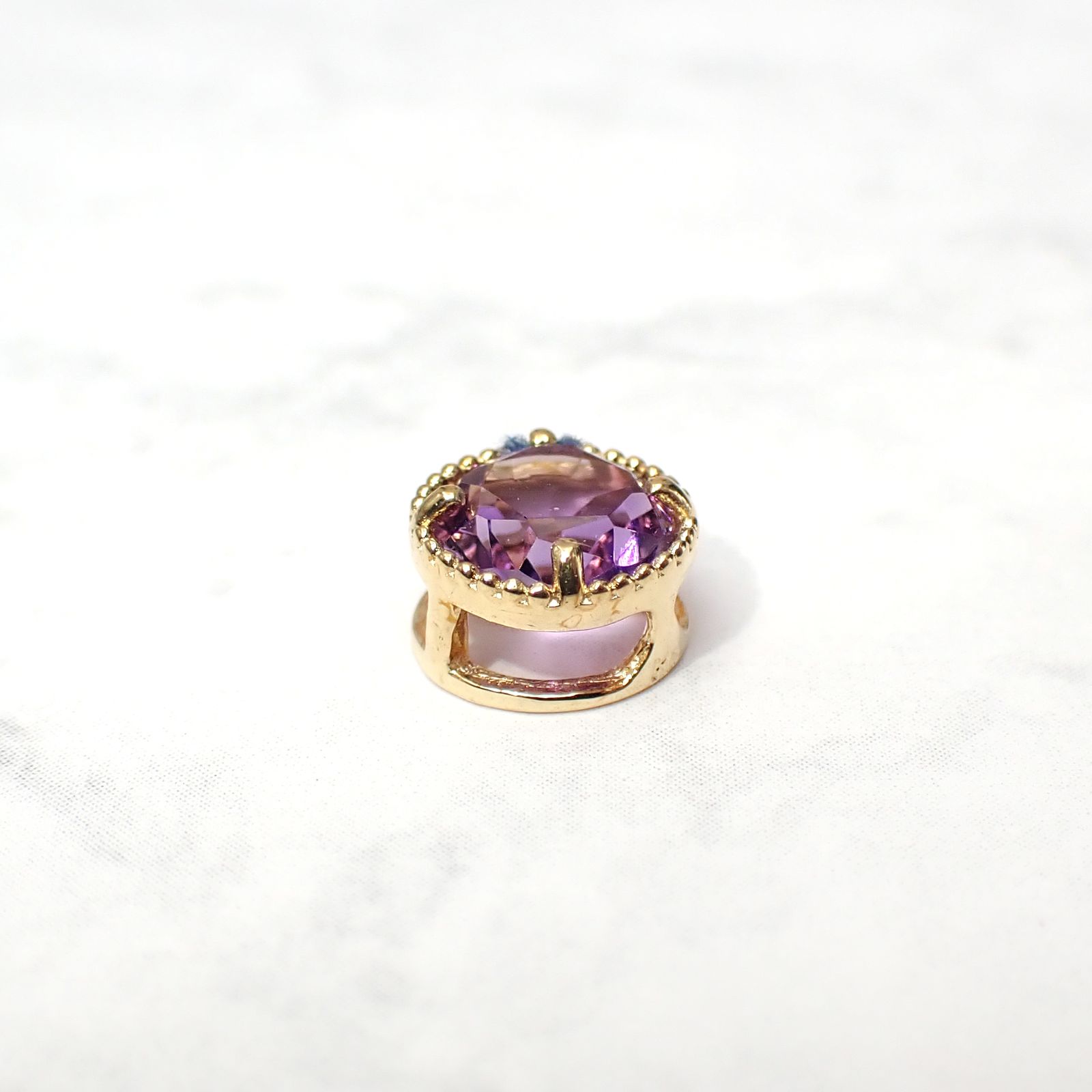 ◇K18 Lumiere（ルミエール）◇アメジスト | 一粒石ジュエリー 5mm [チャーム/ペンダントトップ※チェーン別売り]