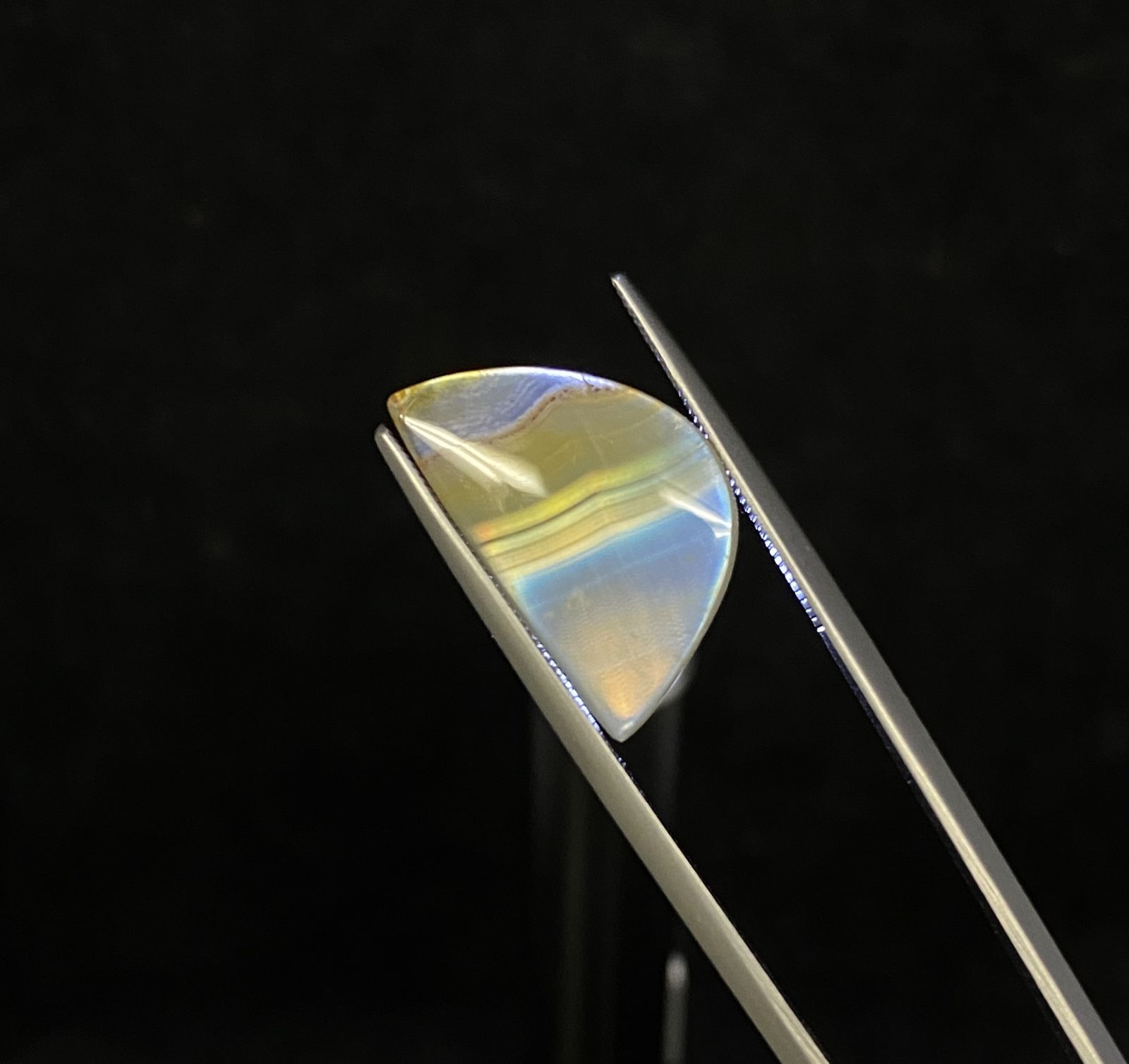 ◇フリーフォーム◇アイリスアゲート スライス インドネシア・スマトラ産 4.65ct[231023661]20x12.2mm前後