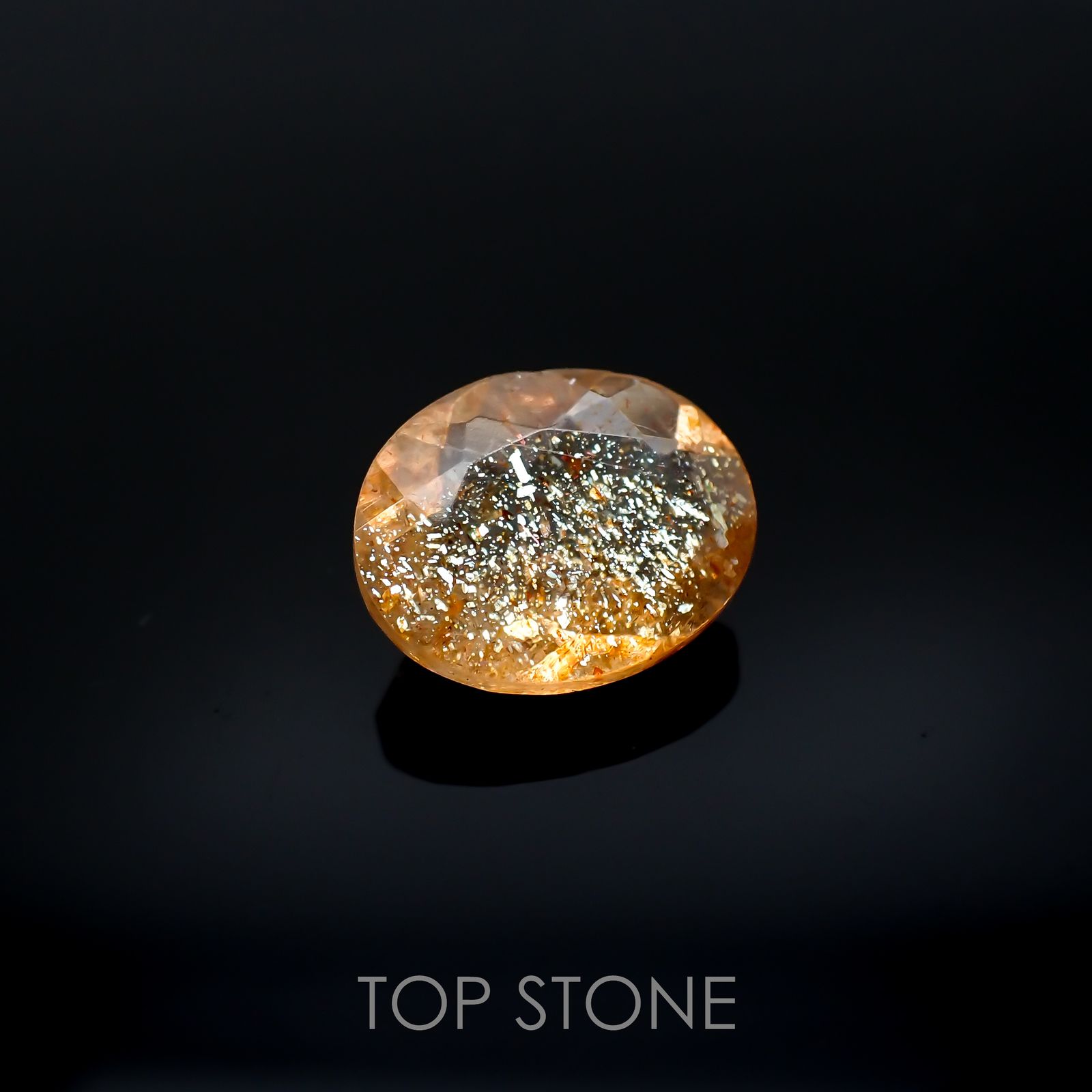 イリュージョンサンストーン インド産 2.39ct[220917579]10.1x8.1mm前後
