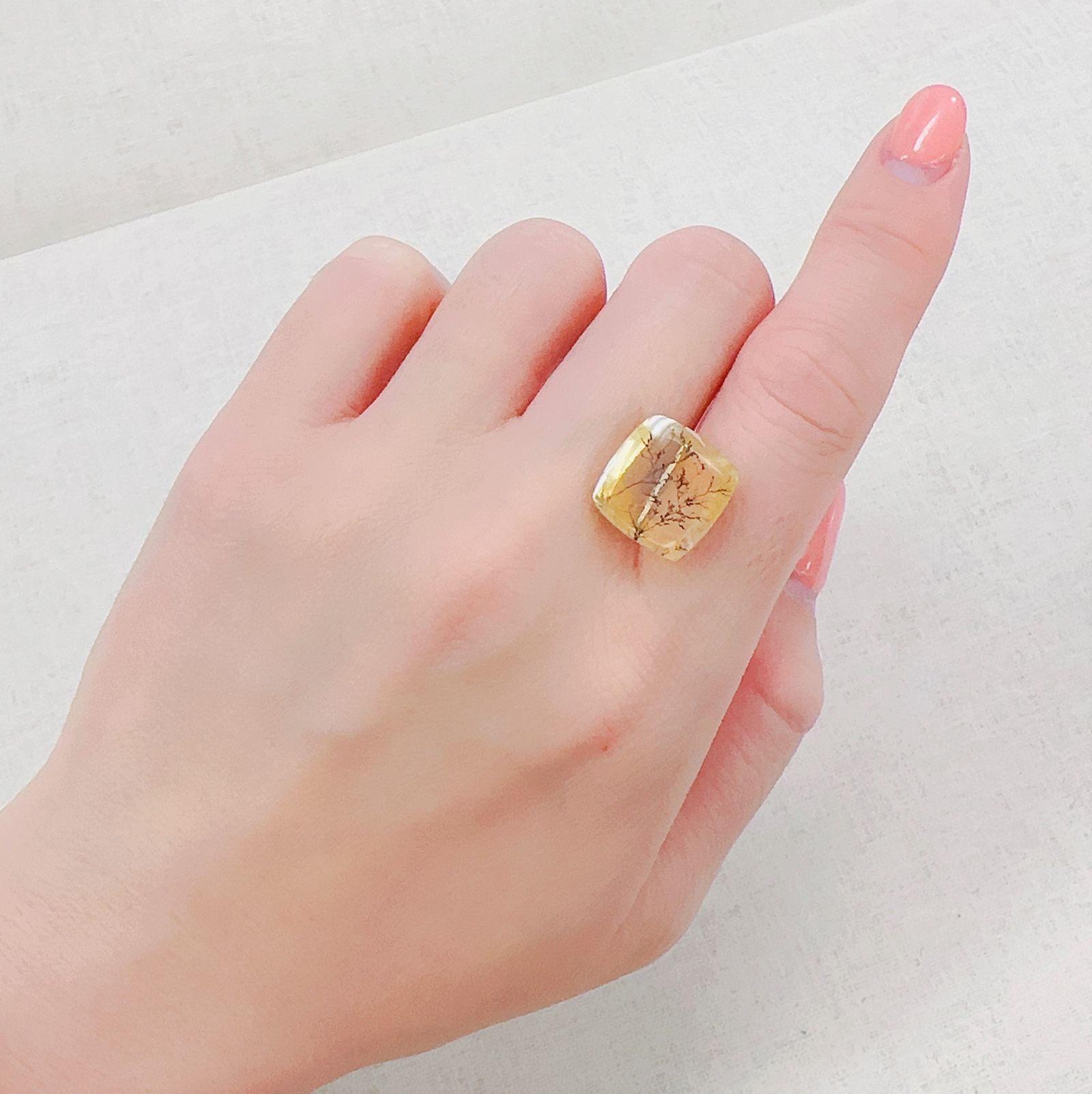 デンドリチッククォーツ ブラジル産 8.97ct[230321078]13.8x13.4mm前後