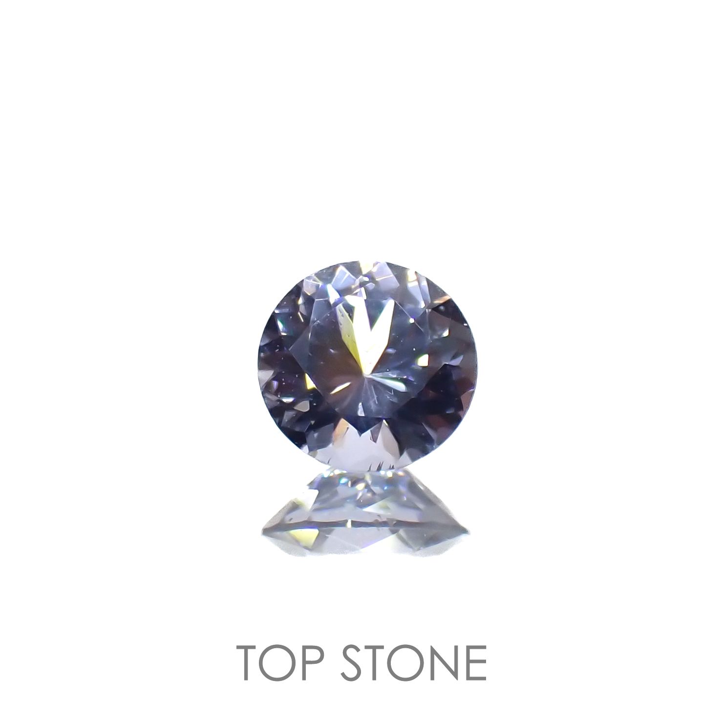 グレイッシュブルースピネル(宝石名スピネル)ビルマ/マダガスカル産 0.33ct 識別済[220716962]4.4x4.4mm前後