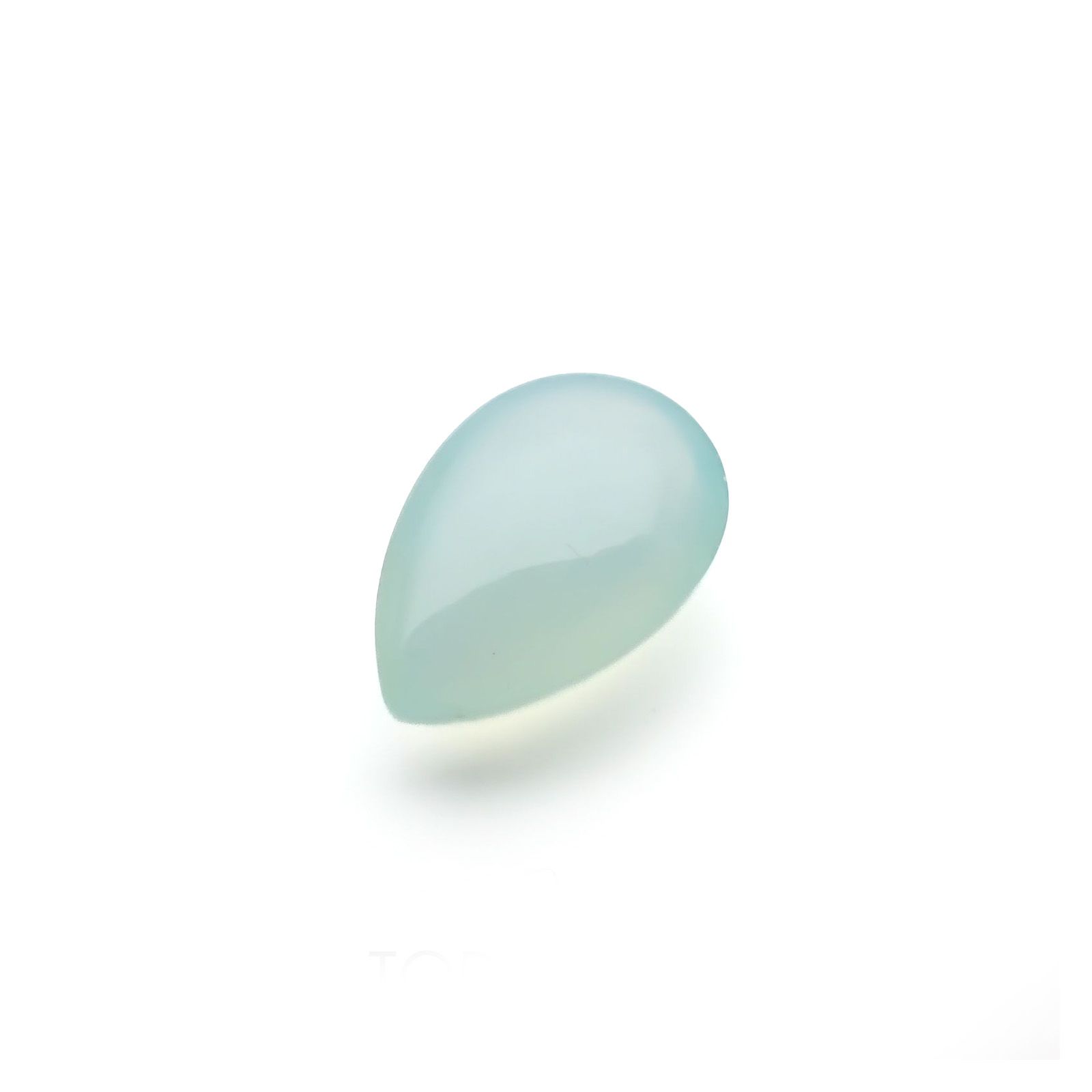 ブルーオパール(宝石名ブルー・コモン オパール)ペルー産 ソ付(彩珠) 4.398ct / 14.4x9.7mm前後 [220817312]