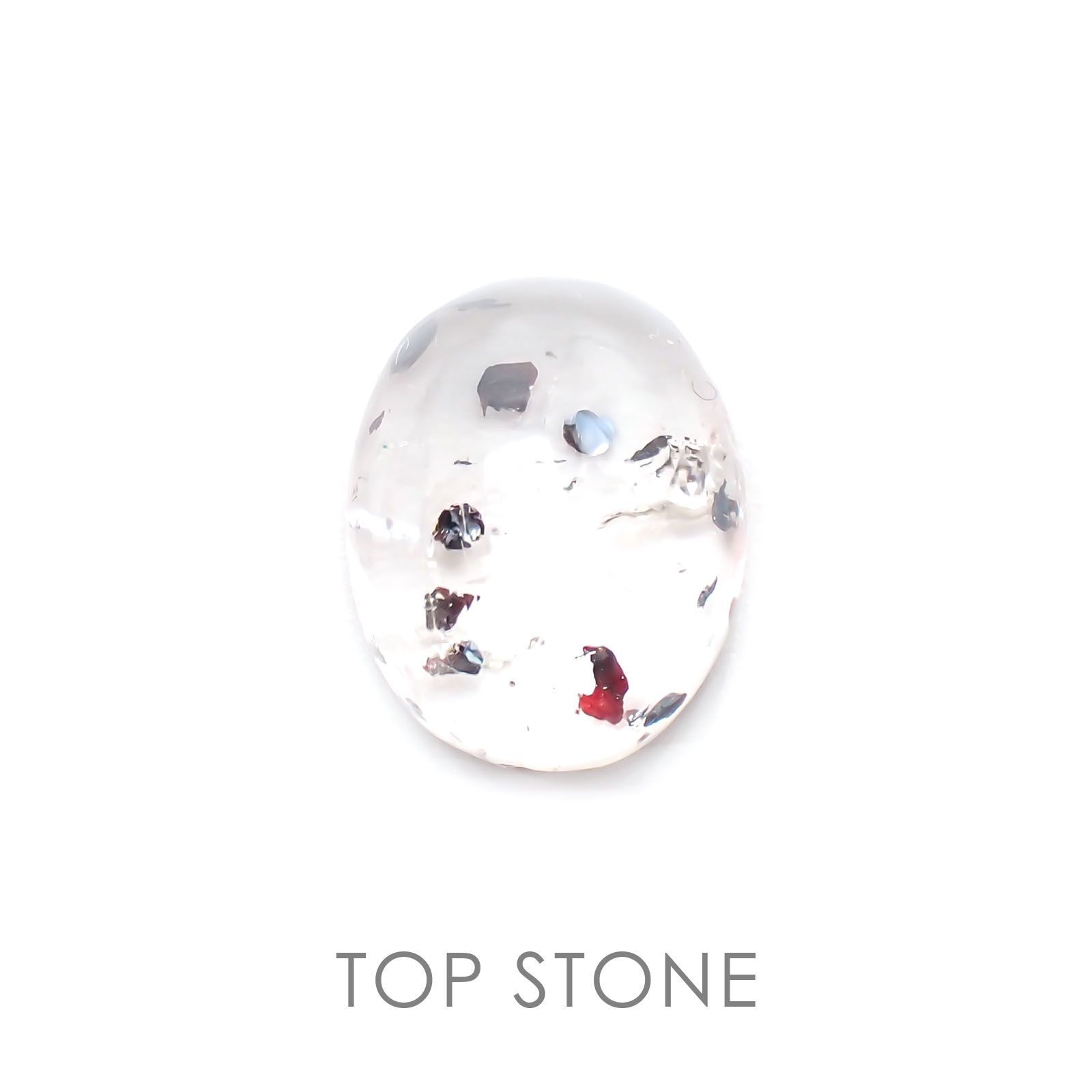 ヘマタイトインクォーツ 中国産 ルース 7.67ct[20127996]13.4×10.9mm前後