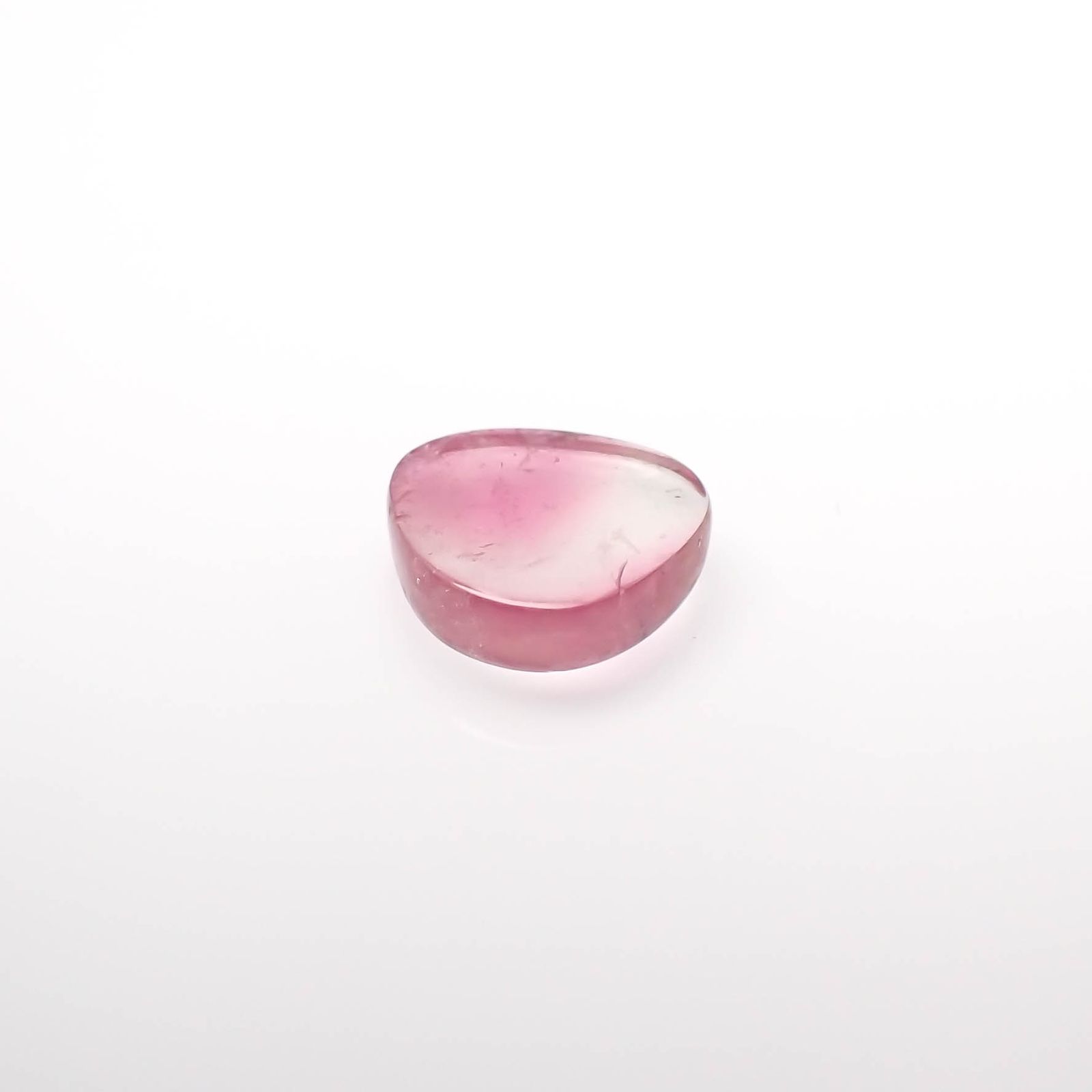 ピンクウォーターメロントルマリン 原石スライス コンゴ民主共和国産 2.17ct[230421481]8.9x8.4mm前後