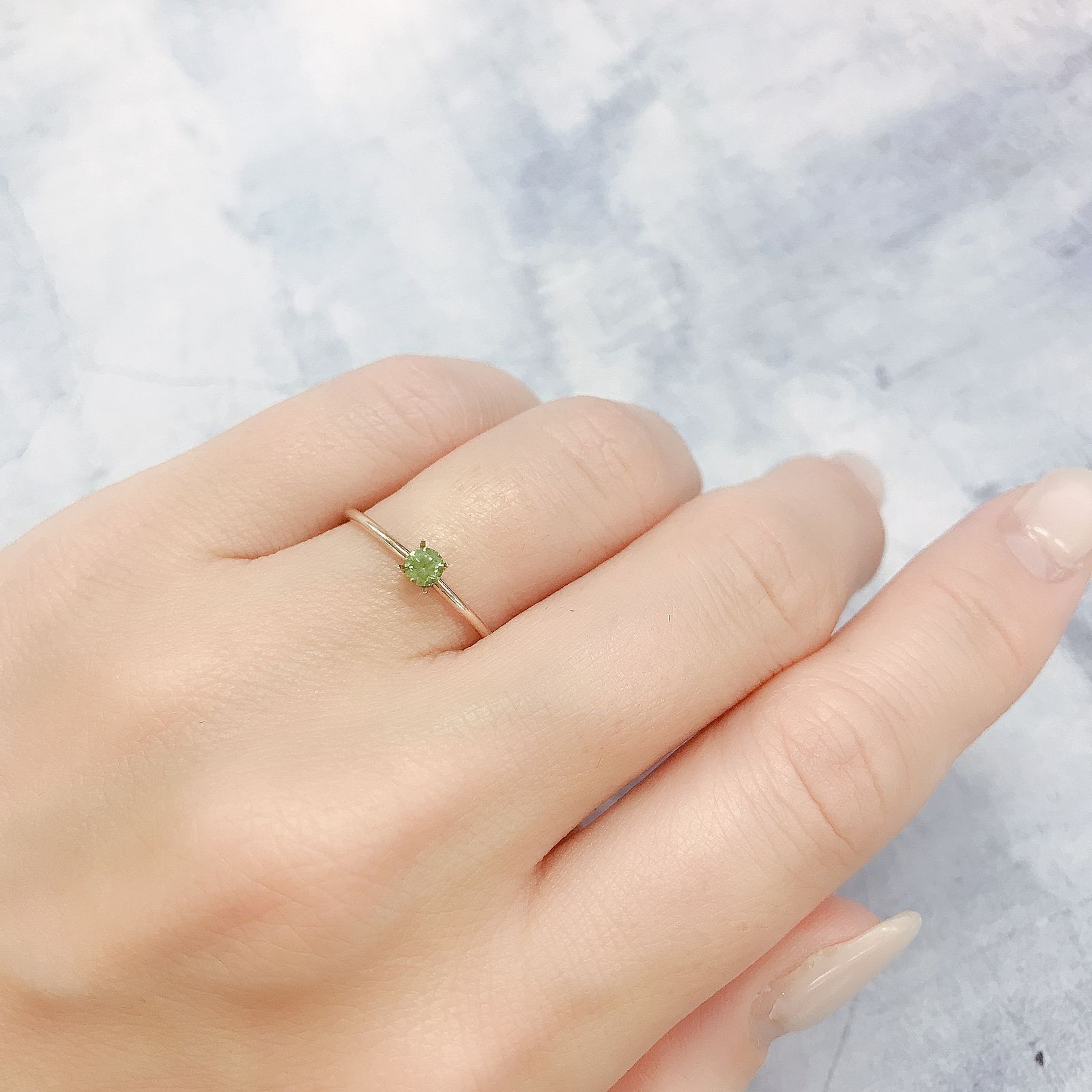 デマントイドガーネット(宝石名デマントイド・ガーネット)ロシア産 0.17ct 識別済[220616479]3.1x3.1mm前後