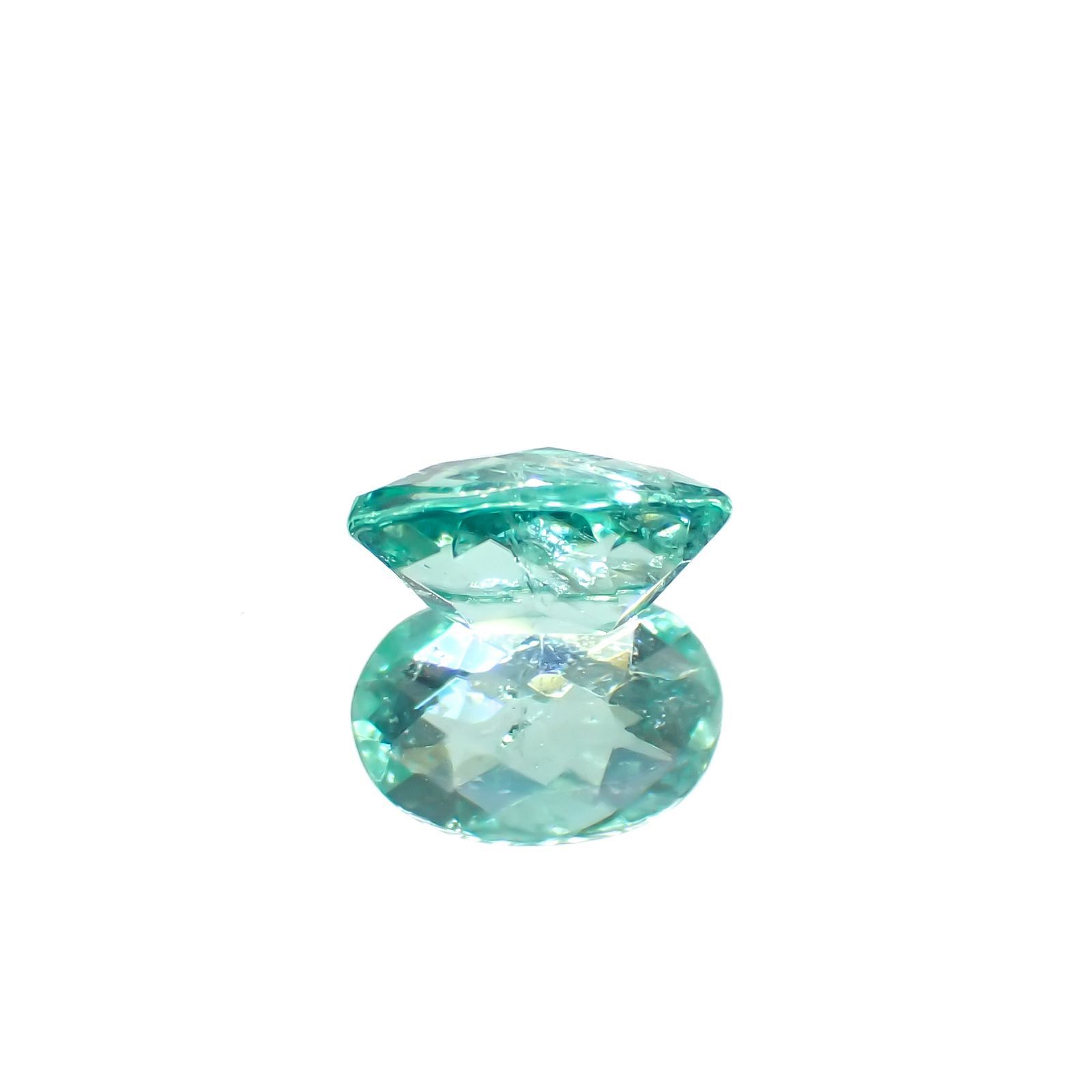 ◇チェッカーカット◇パライバトルマリン モザンビーク産 0.48ct[230220477]6.1x4.2mm前後