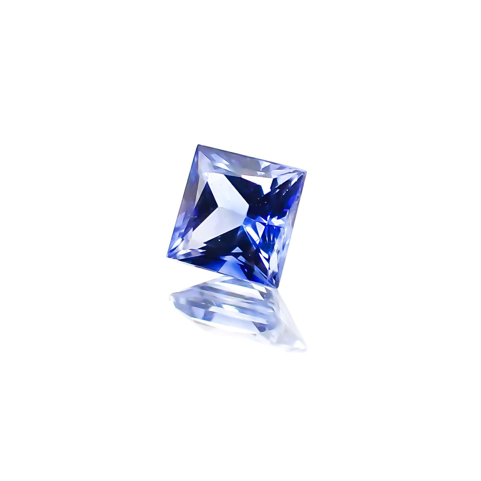 ◇プリンセスカット◇サファイア(宝石名サファイア) スリランカ産 0.20ct 識別済[20127978]3.1×3.1mm前後