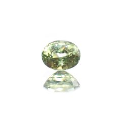 デマントイドガーネット(宝石名デマントイド・ガーネット) ナミビア産 0.48ct 識別済[210812785]4.9×3.8mm前後