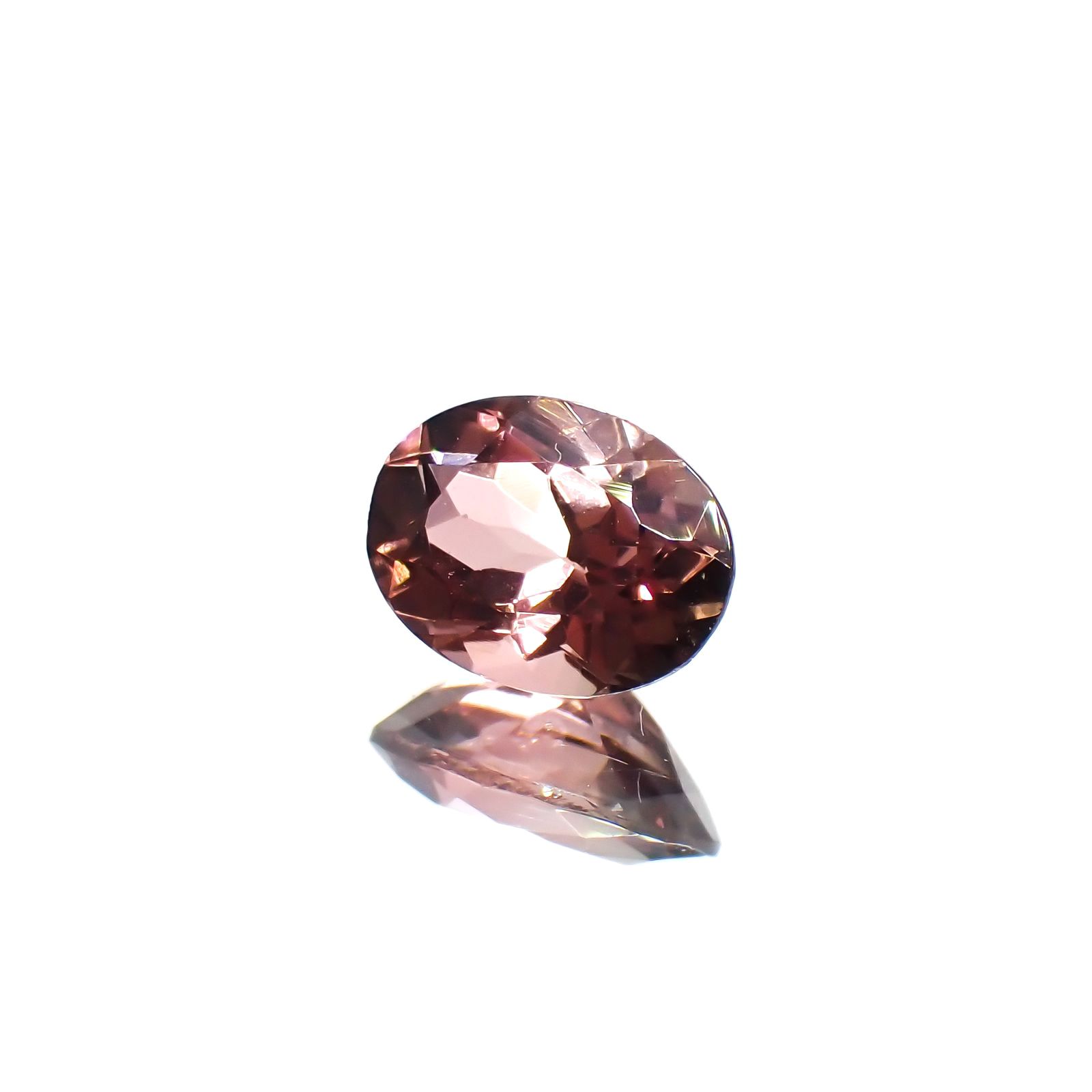 バイカラートルマリン(宝石名トルマリン)コンゴ産 1.11ct 識別済[250114995]7.8x5.8mm前後