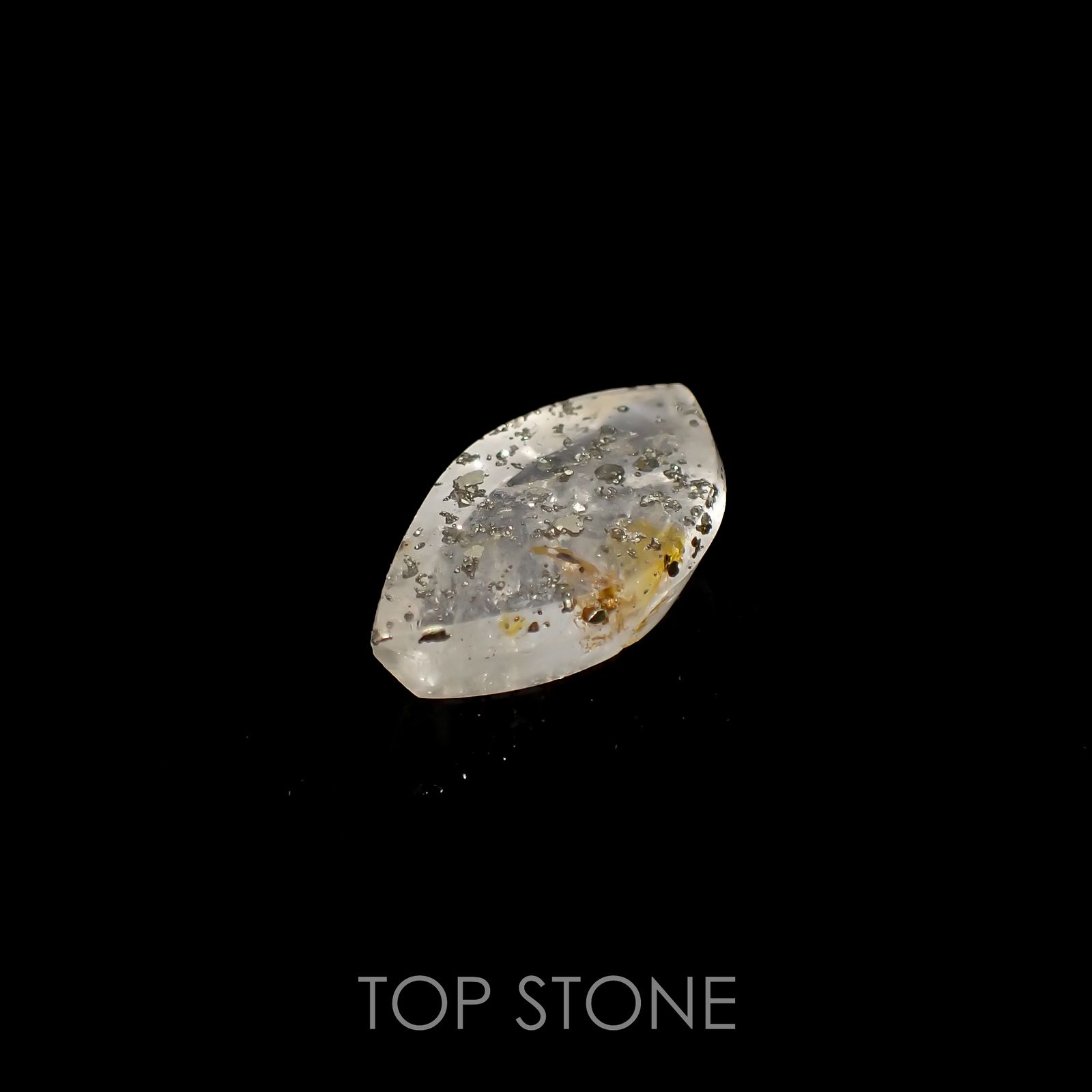 パイライトインクォーツ  ブラジル産 8.77ct[220616628]19.6x11.2mm前後