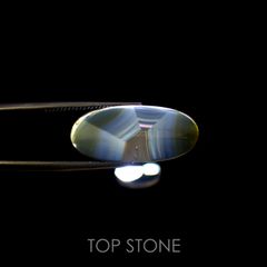 アイリスアゲート スライス インドネシア・スマトラ産 4.75ct[221118995]23.9x10.9mm前後