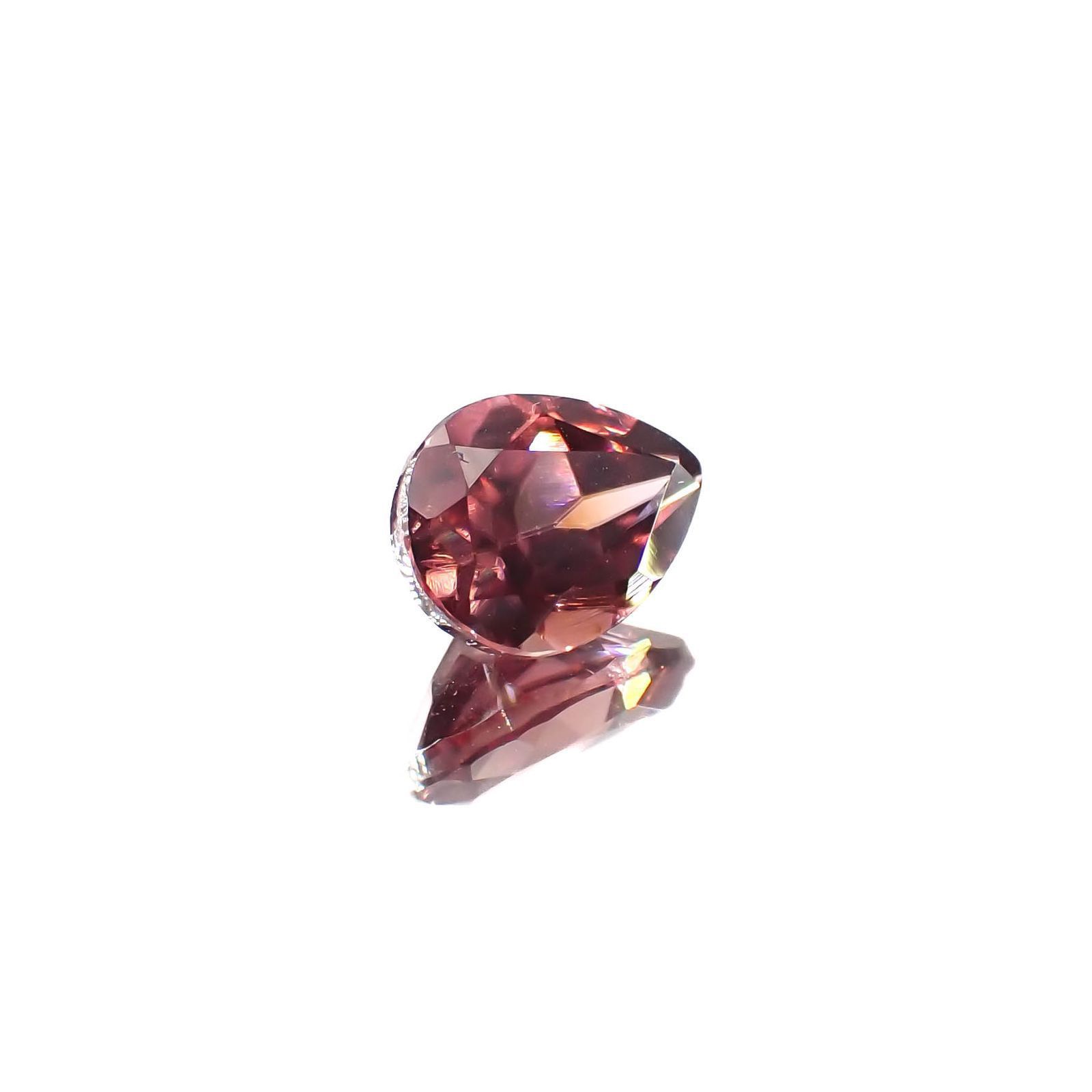 ピンクジルコン(宝石名ジルコン)スリランカ/カンボジア産 1.69ct 識別済[230320993]7.8x5.9mm前後