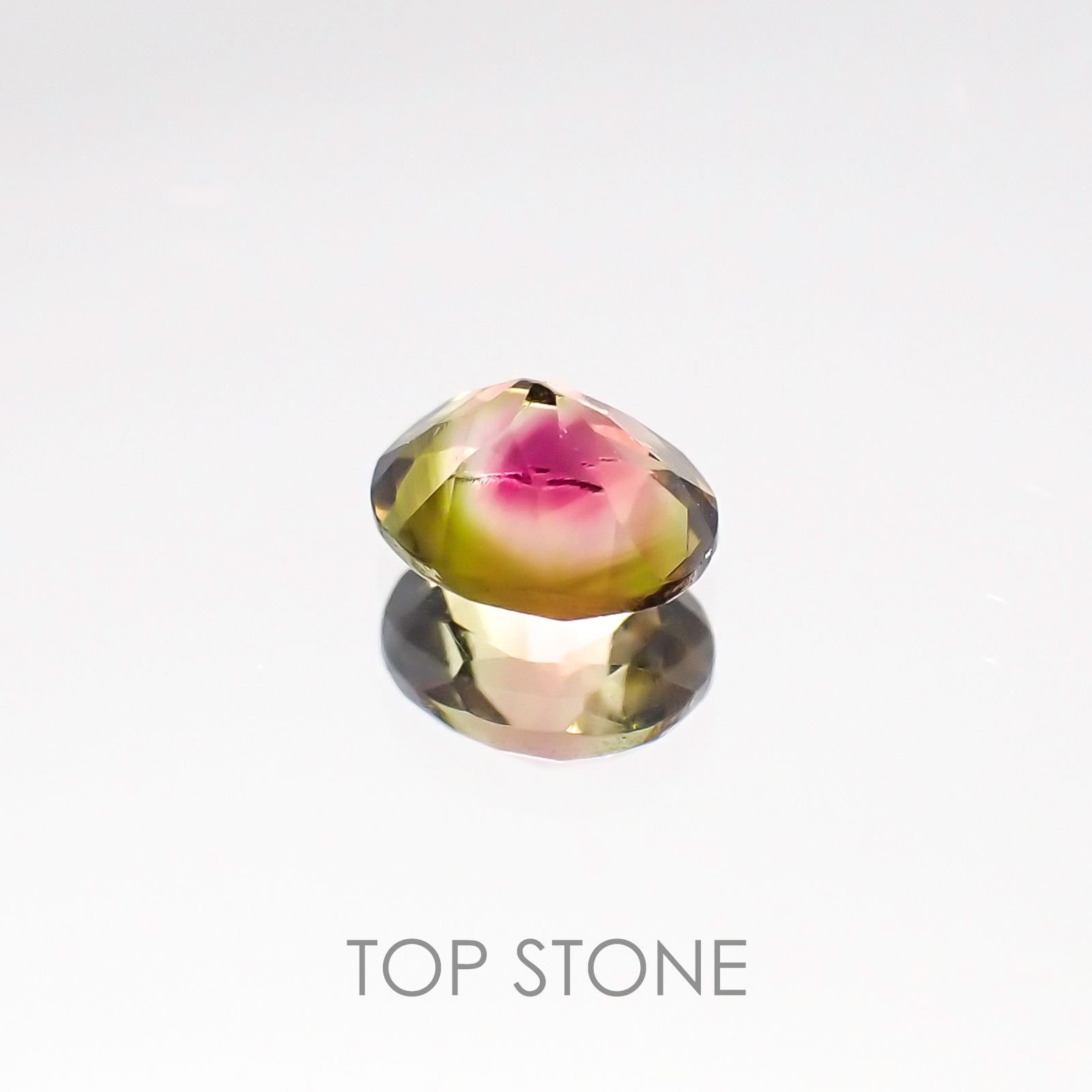バイカラートルマリン ブラジル産 ルース 0.33ct[20106798]4.7×3.9mm前後