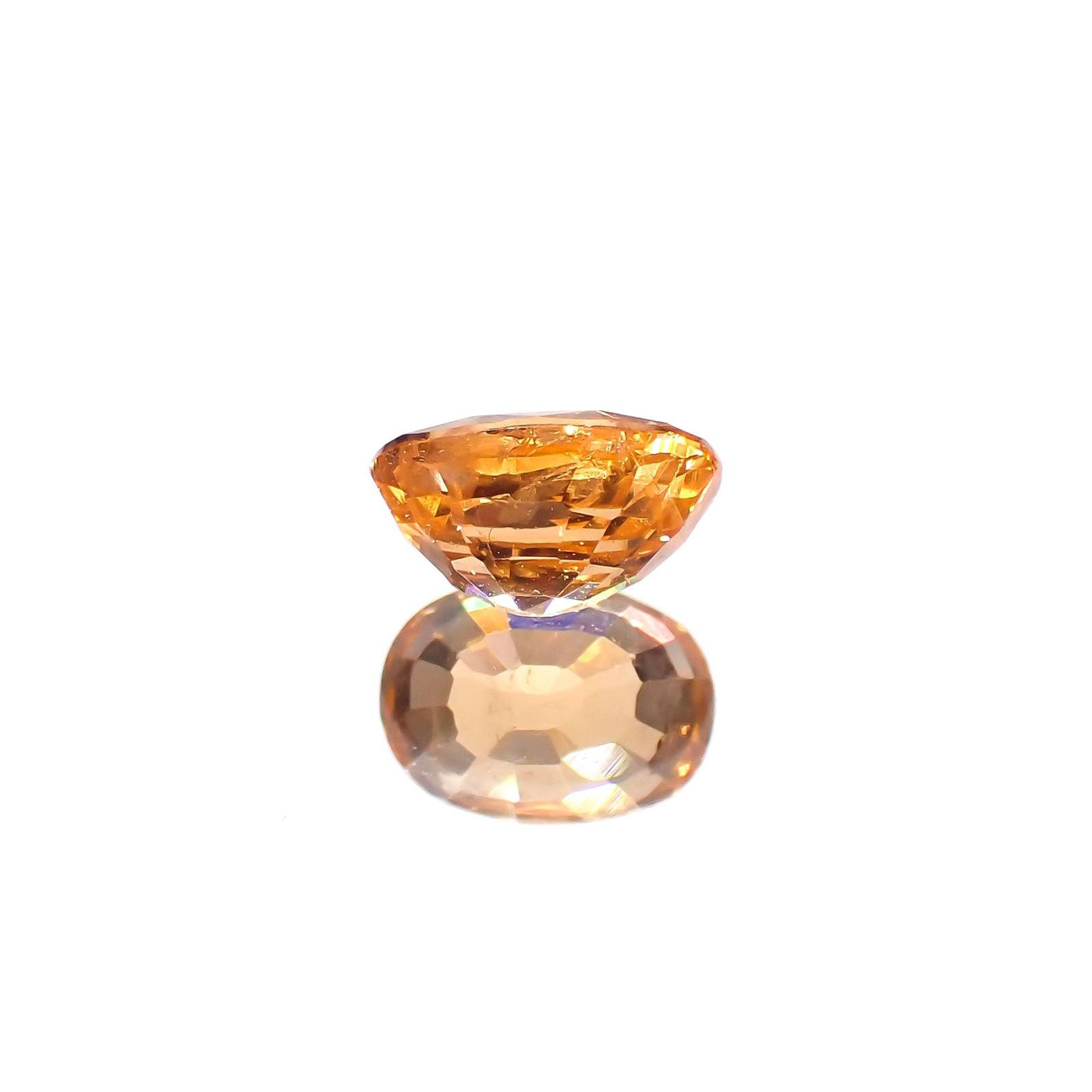 スペサルティンガーネット マンダリンオレンジカラー(宝石名ガーネット)ナイジェリア産 識別済 1.32ct / 7x5.1mm前後 [260623388]