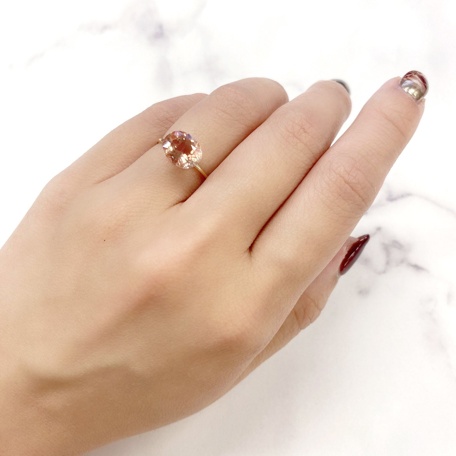 オレゴンサンストーン(宝石名ラブラドライト)アメリカ・オレゴン州産 2.21ct 識別済[230421892]9.5x7.6mm前後