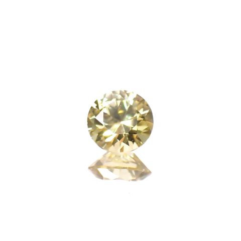 イエロージルコン(宝石名イエロー・ジルコン)スリランカ/カンボジア産 0.50ct 識別済[241129494]4.6x4.6mm前後