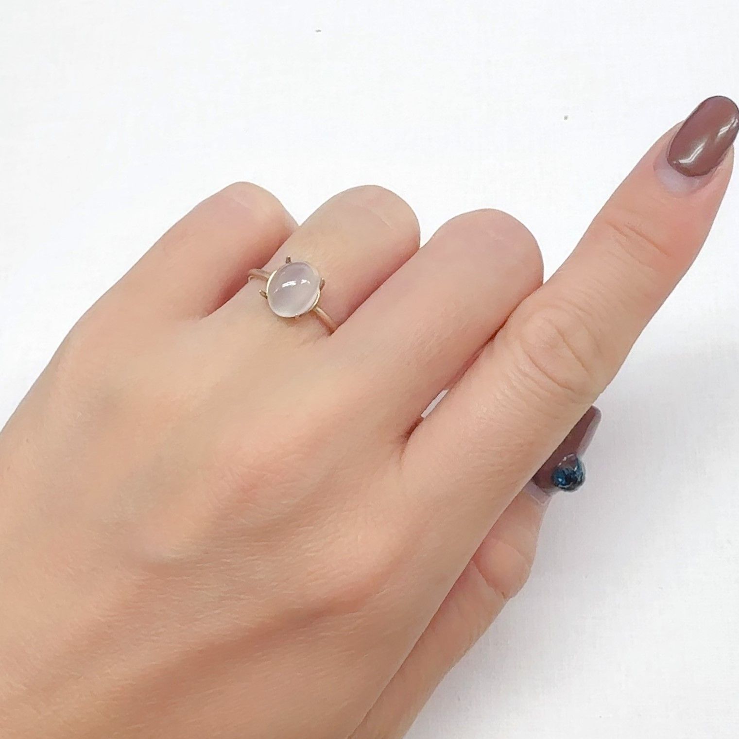 ムーンストーンキャッツアイ インド産 2.02ct[240527754]9x7.1mm前後