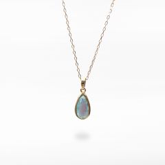 ◇K18ペンダント◇ バイカラーパライバトルマリン ブラジル・バターリャ鉱山産 0.60ct | 手巻き枠 つやあり 5.4x9mm(※チェーン別売り) [241229431]
