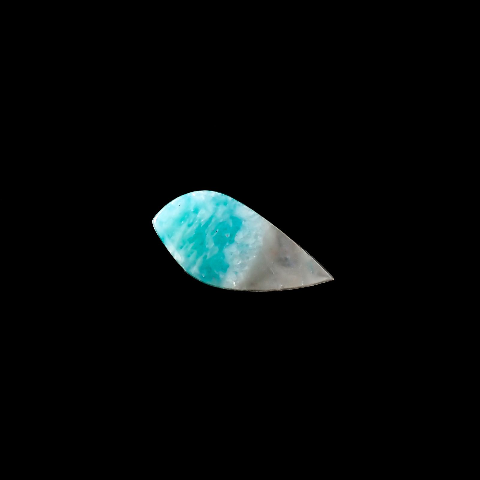 ◇フリーフォーム◇マトリックスアマゾナイト(アマゾナイトインクォーツ/フェルドスパー) ブラジル産 5.22ct[240226340]20.4x9.6mm前後