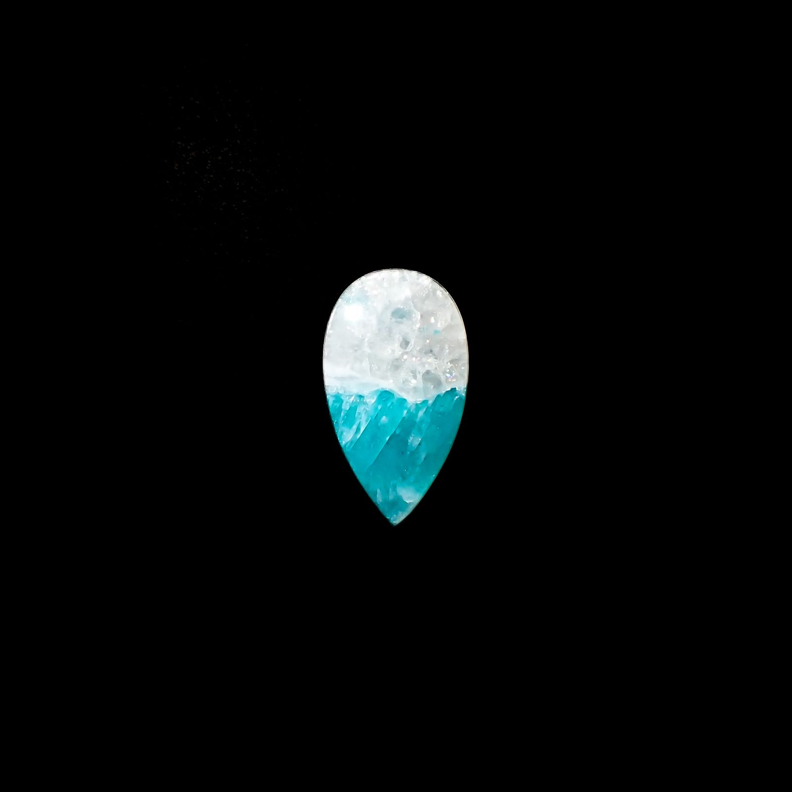 マトリックスアマゾナイト(アマゾナイトインクォーツ/フェルドスパー) ブラジル産 3.87ct[240226335]15.2x8.6mm前後
