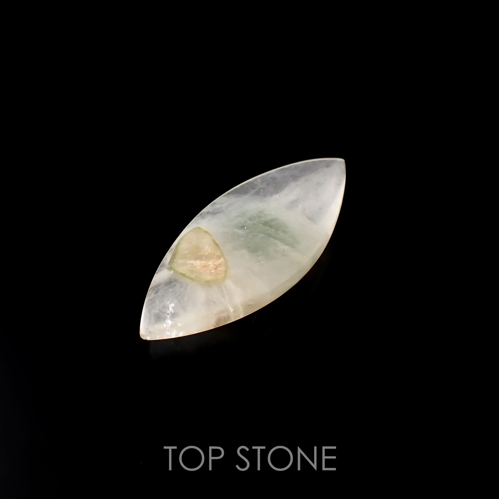 ミラクルトルマリンインクォーツ(宝石名トルマリネーテッド・クォーツ)ブラジル産 13.84ct 識別済[220917723]32x13.3mm前後