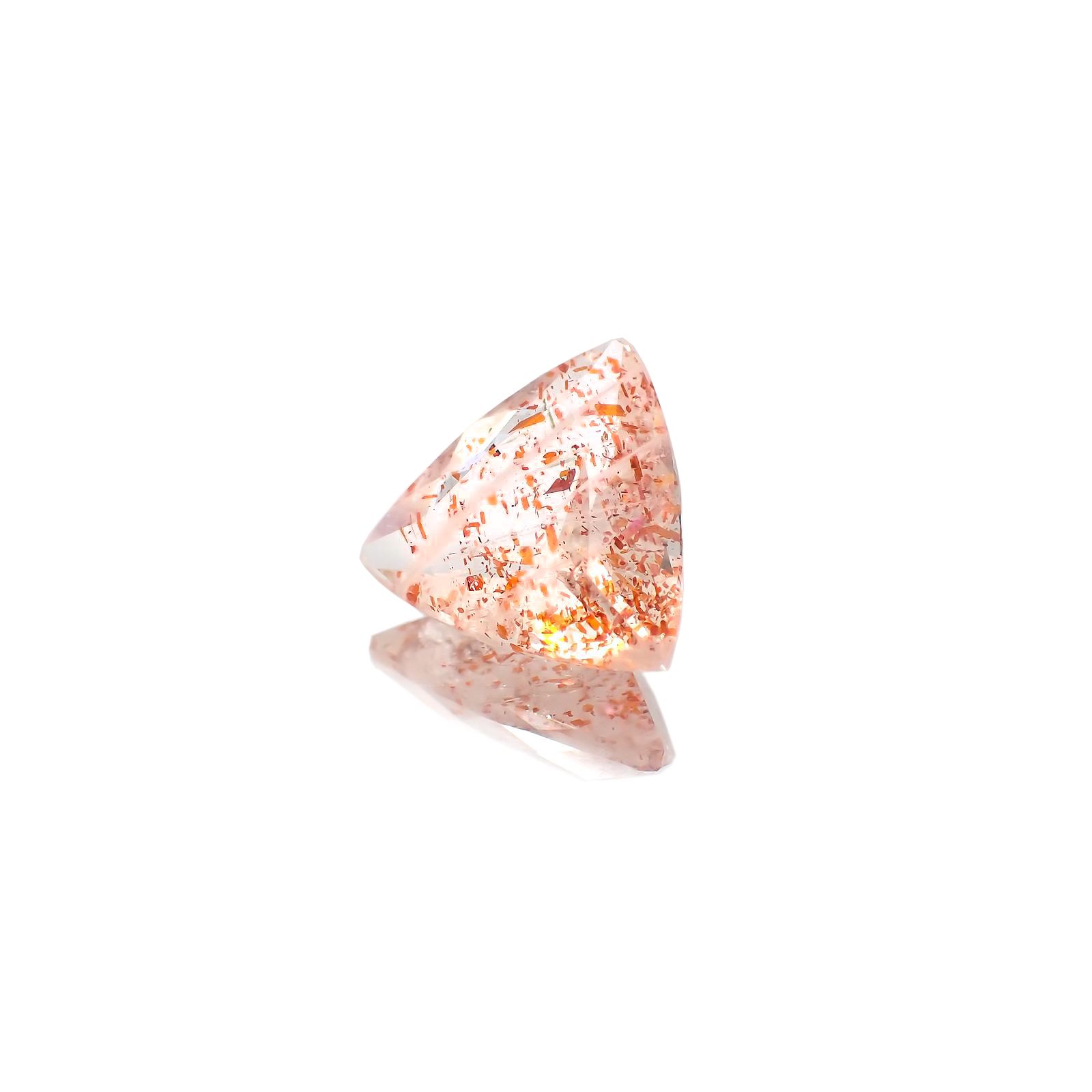 イリュージョンサンストーン(宝石名オリゴクレース)タンザニア産 2.29ct 識別済[250113870]10.1x10.2mm前後