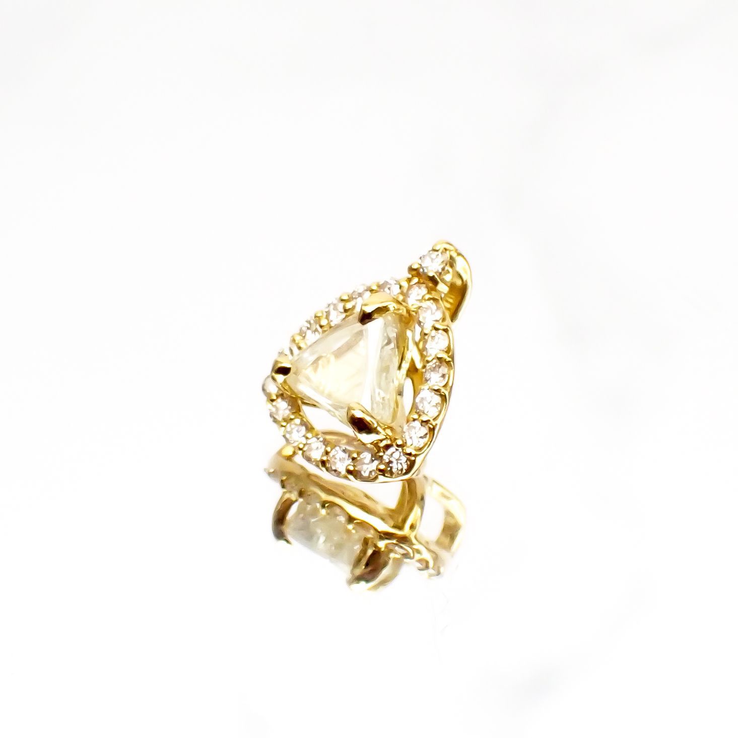 ◇La Clarte(ラ・クラルテ)◇K18マクルダイヤモンド ペンダント カナダ産 0.40ct[220115336]9.7x7.9mm前後