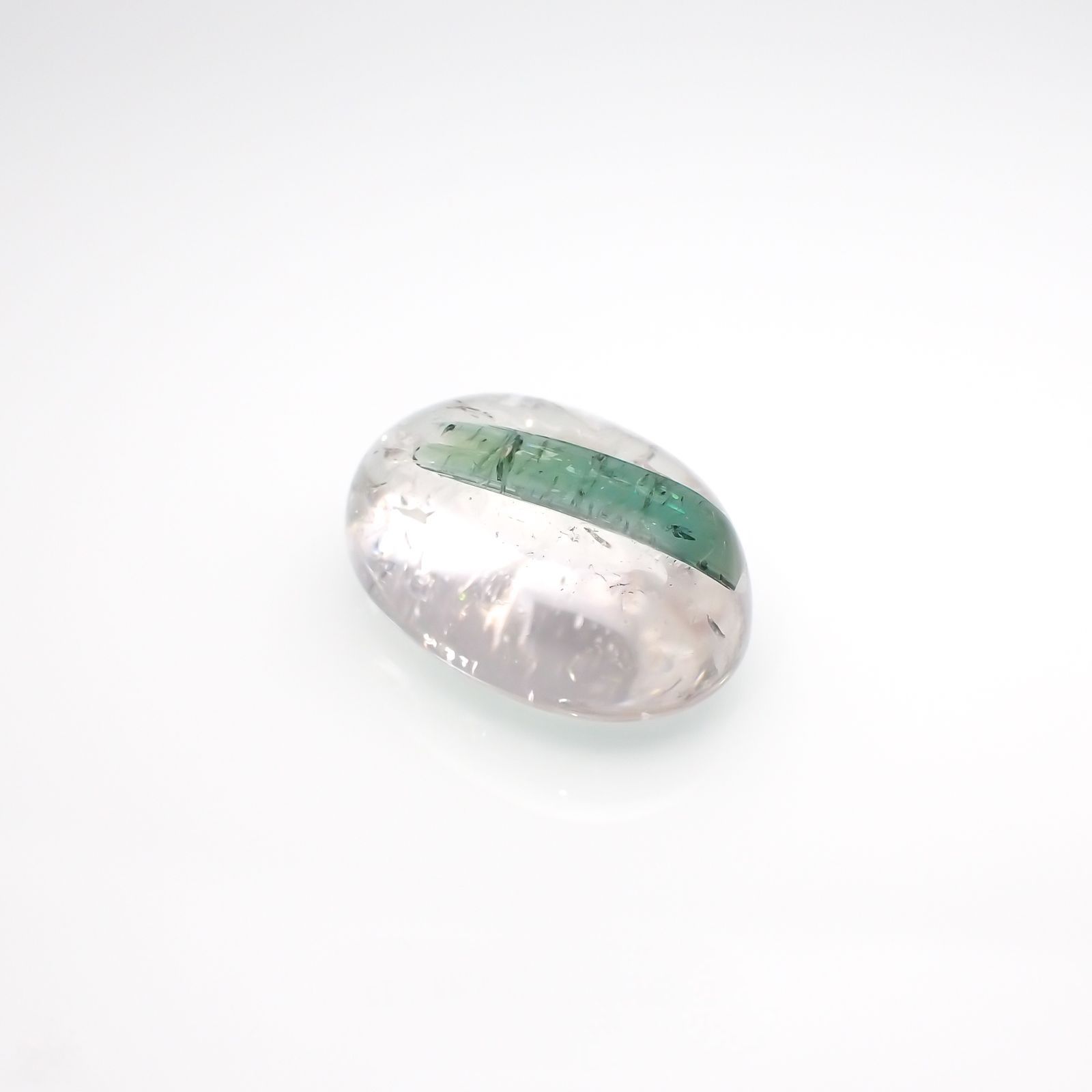 グリーントルマリンインクォーツ ブラジル・ミナスジェライス州産 20.73ct[221018309]20.5x13.7mm前後