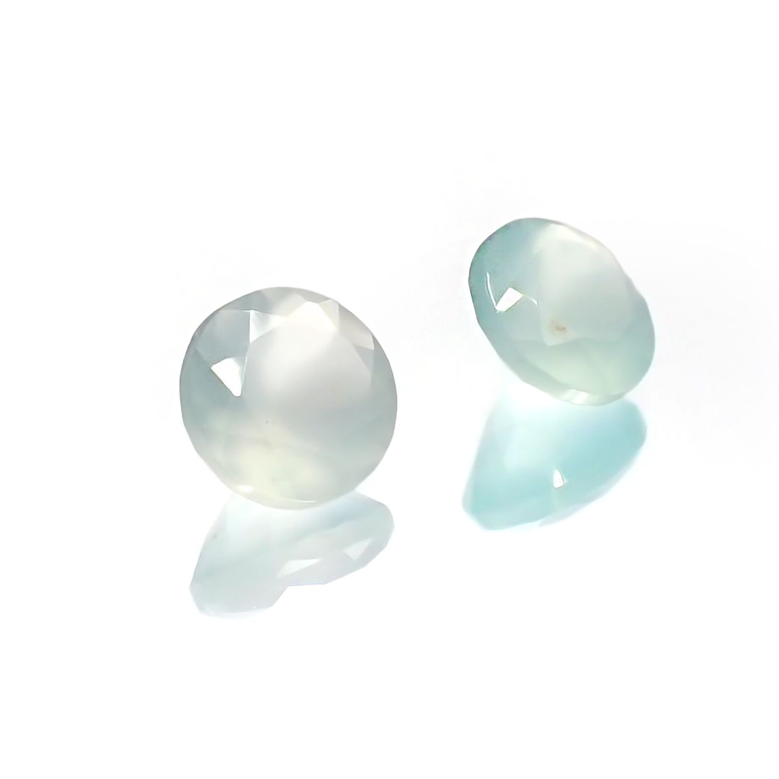 <ランダムセレクト1個販売> アクアプレーズ ラウンドカット 南アフリカ産 0.45ct前後 / 5x5mm前後 [20084663-PAC]