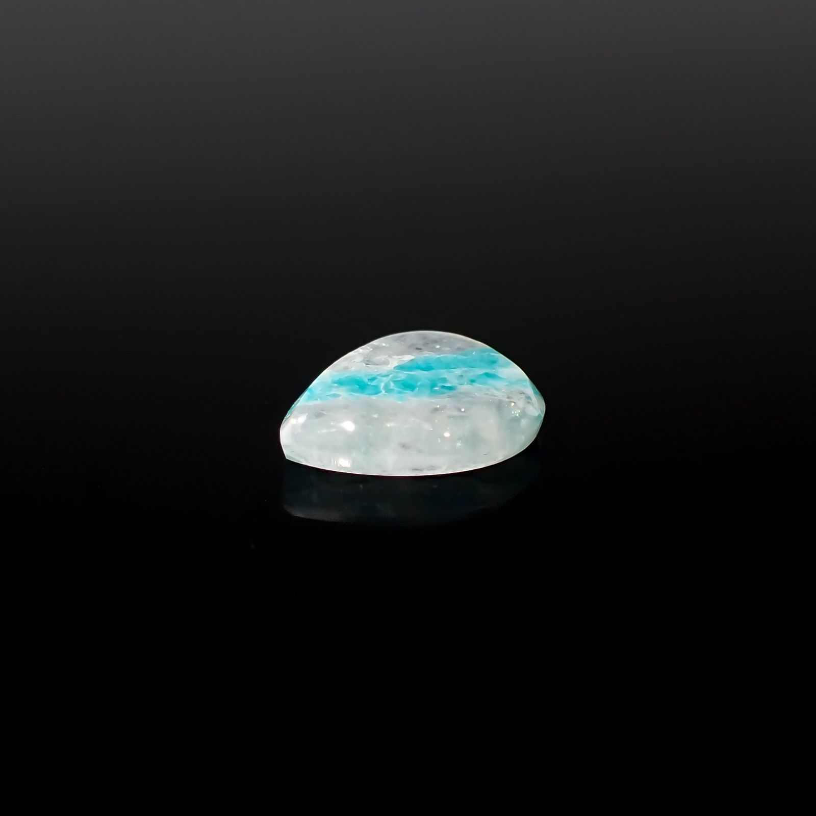 マトリックスアマゾナイト(アマゾナイトインクォーツ/フェルドスパー) ブラジル産 3.53ct[240226333]14x11.5mm前後