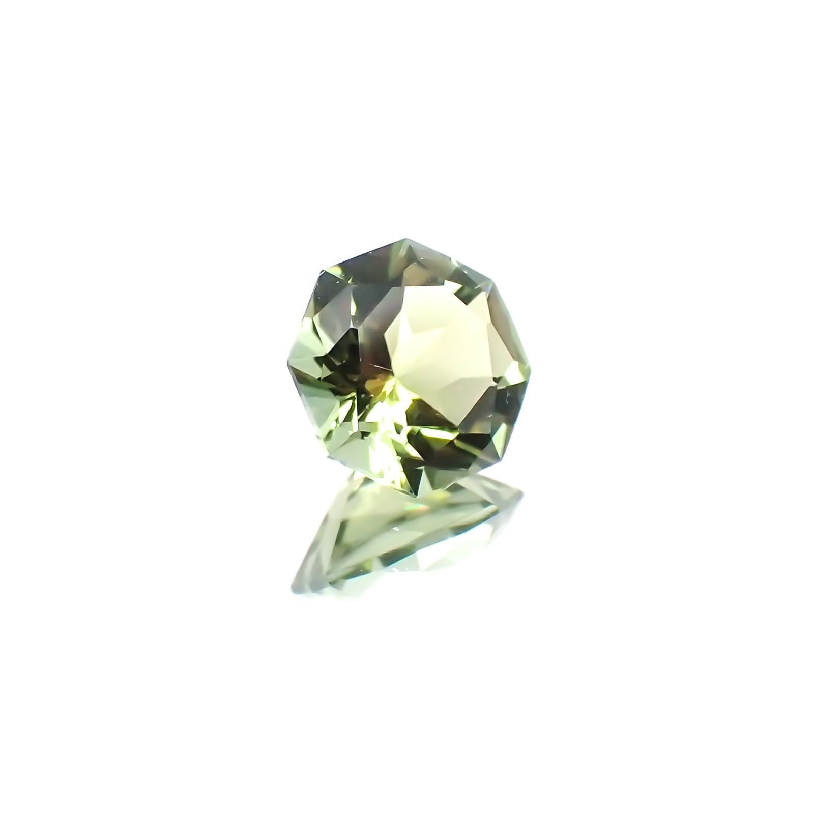 ◇オクタゴンカット◇グリーントルマリン(宝石名グリーン・トルマリン)ブラジル産 識別済 0.47ct / 5x5mm前後 [231124201]