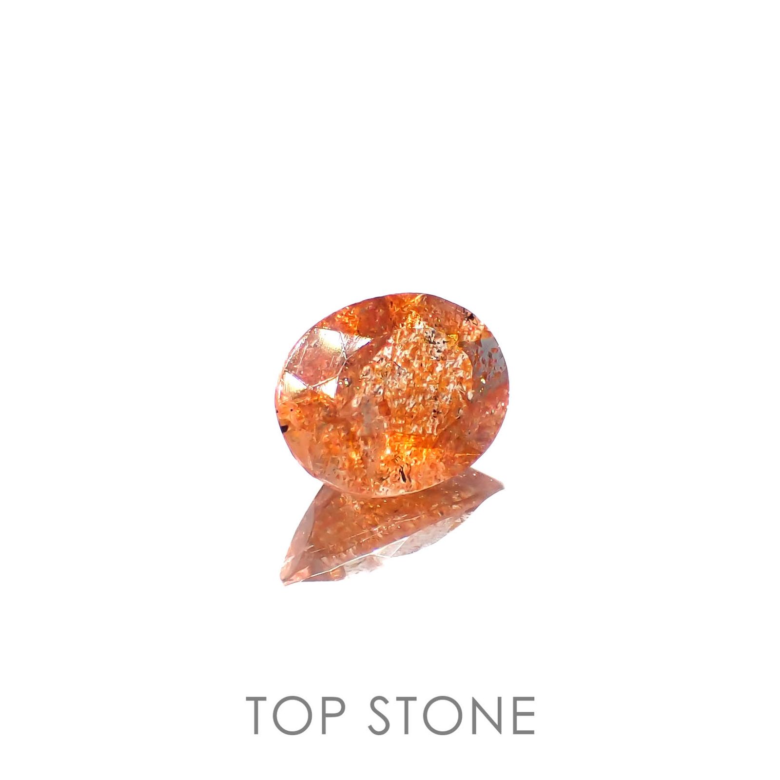 イリュージョンサンストーン(宝石名フェルドスパー)タンザニア産 1.42ct 識別済[230120116]9x6.9mm前後