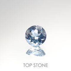 アクアマリン サンタマリアカラー(宝石名アクアマリン) モザンビーク産 0.44ct 識別済[210812593]4.9×4.9mm前後