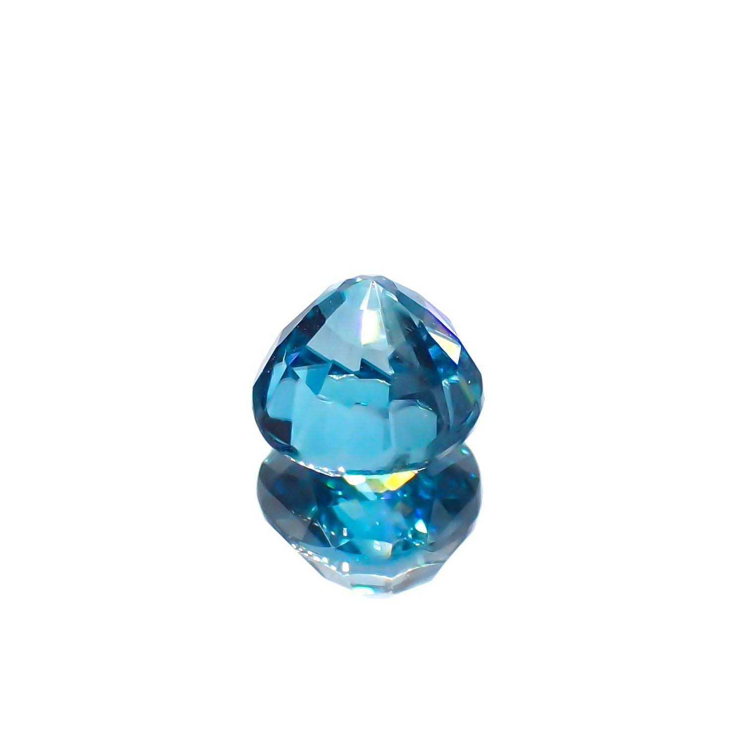 ラタナキリブルージルコン カンボジア産 1.30ct[220917922]5.3x5.3mm前後