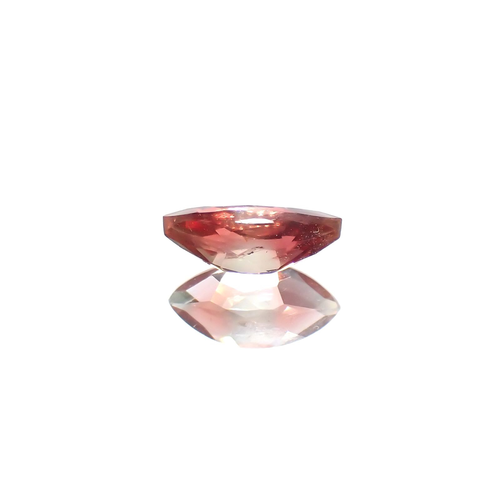 バイカラーアンデシン(宝石名アンデシン)チベット産 識別済 0.77ct / 9.1x4.6mm前後 [220115264]