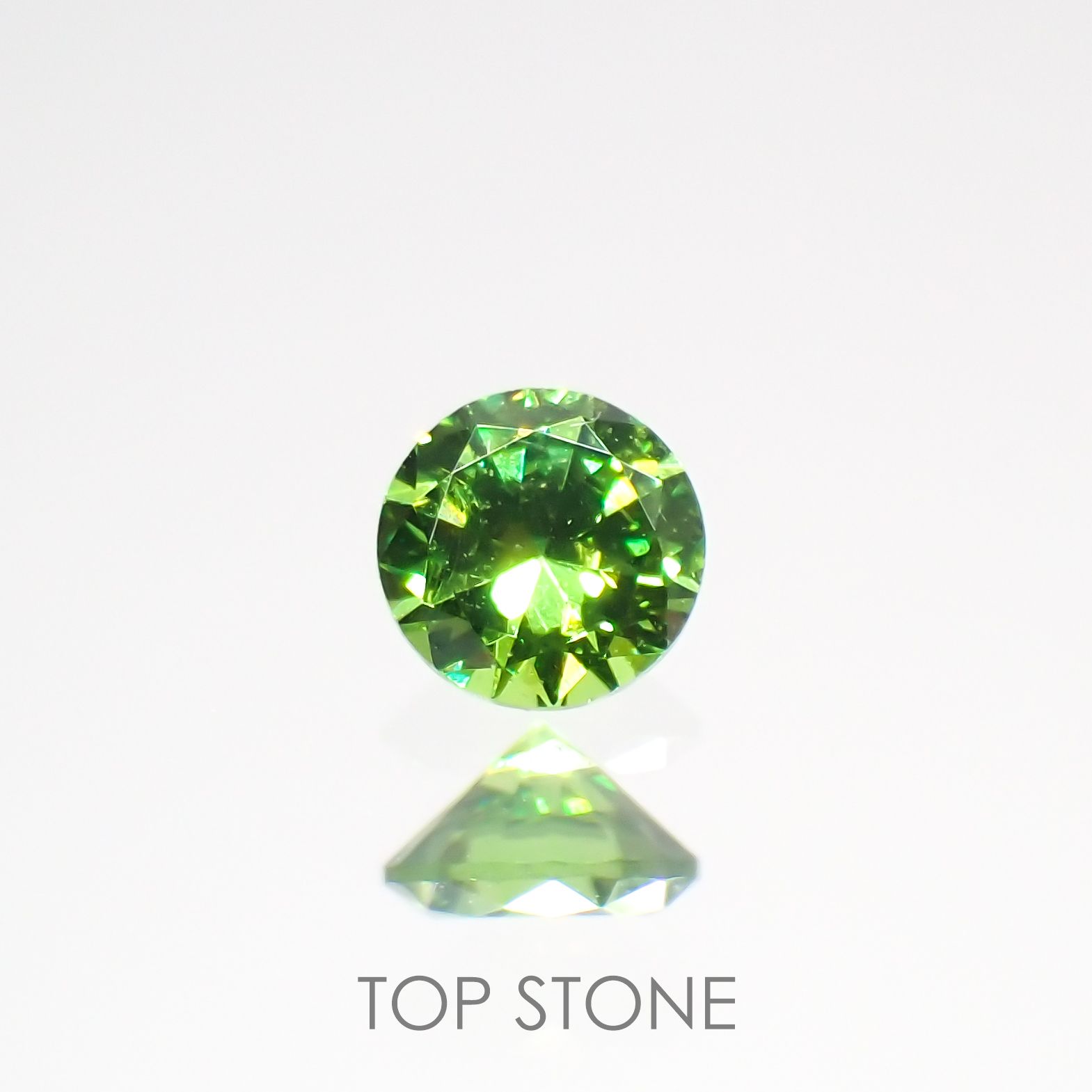 デマントイドガーネット(宝石名デマントイド・ガーネット)ロシア産 0.12ct 識別済[220616481]2.9x2.9mm前後
