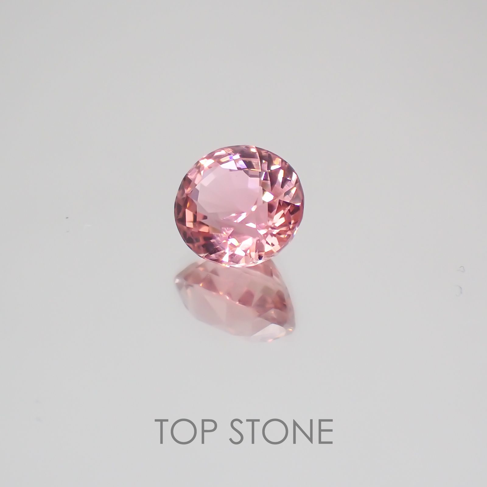 ピンクトルマリン パパラチャカラー ルワンダ産 ルース 1.61ct[21039975]7.4×6.7mm前後